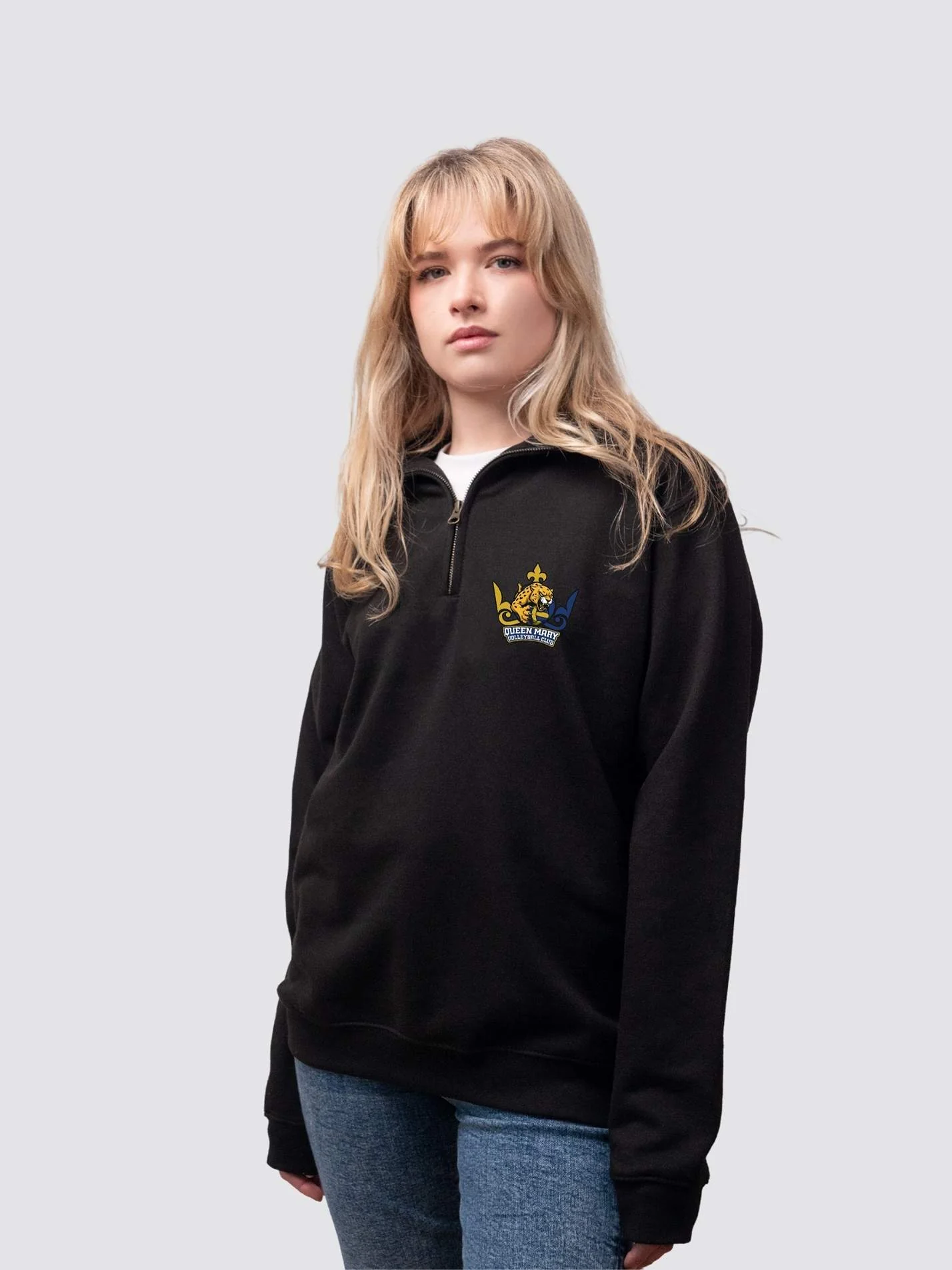 Queen Mary University London Volleyball Unisex 1/4 Zip Sweatshirt