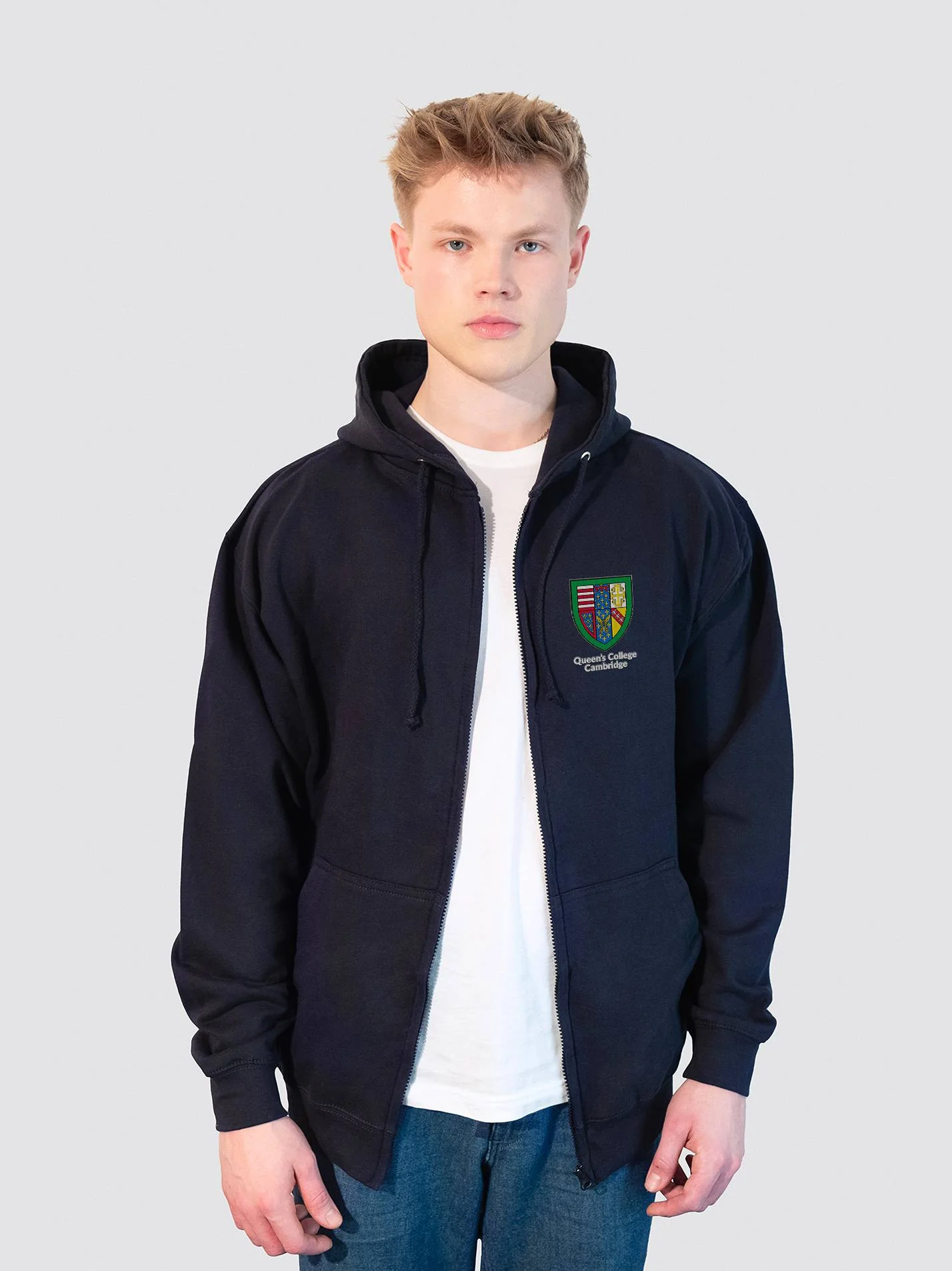 Queens' College Cambridge MCR Zip-Up Unisex Hoodie - Image 6