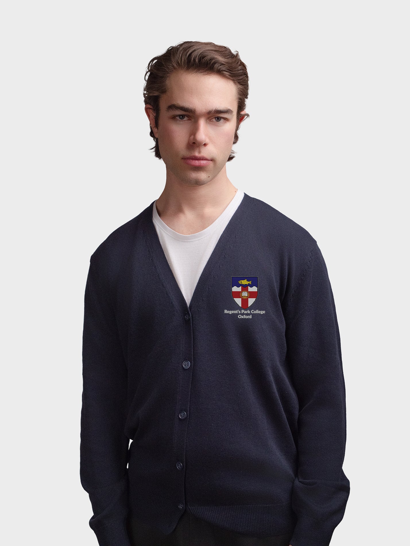 Regent's Park College Oxford MCR Men's V-Neck Knitted Cardigan - Image 3