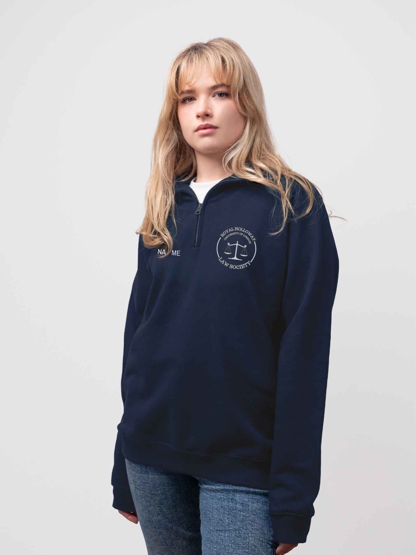 Royal Holloway Law Society Unisex 1/4 Zip Sweatshirt - Committee