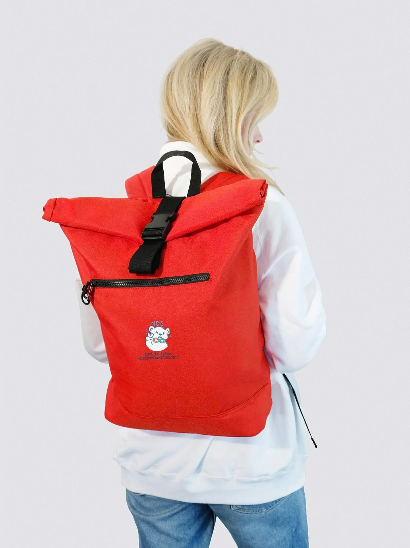 Royal Holloway Neurodivergent Society Roll Top Backpack - Image 10