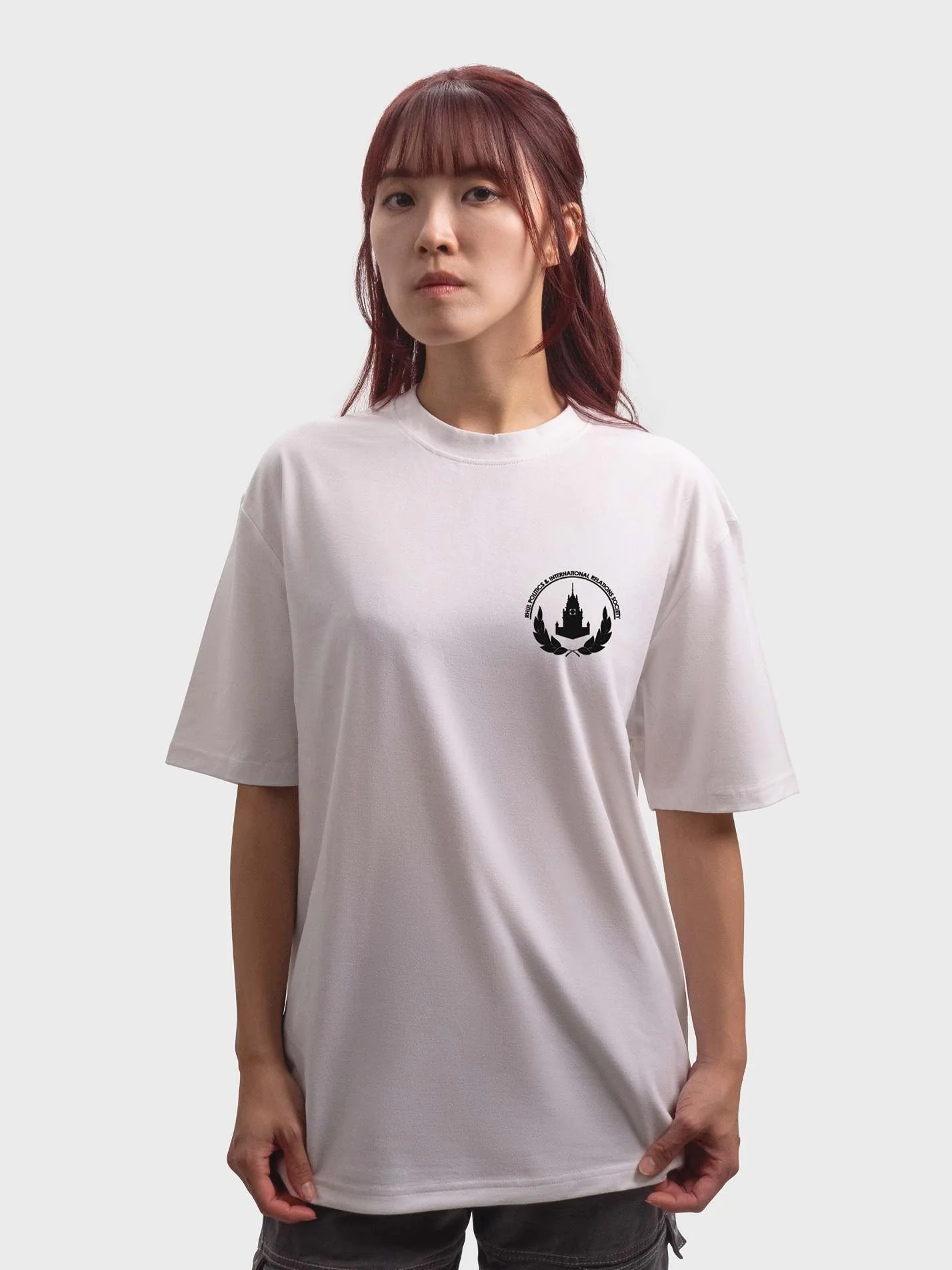 Royal Holloway Politics and International Relations Society Unisex Heavy Oversized T-Shirt - Image 4