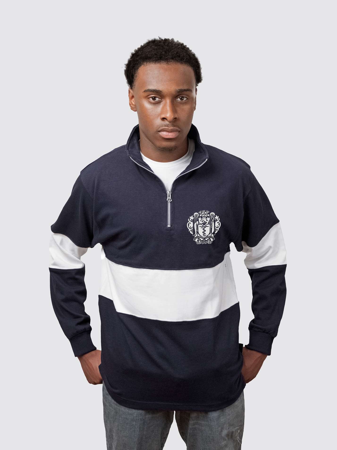Royal Society of Medicine Unisex Panelled 1/4 Zip Sweatshirt