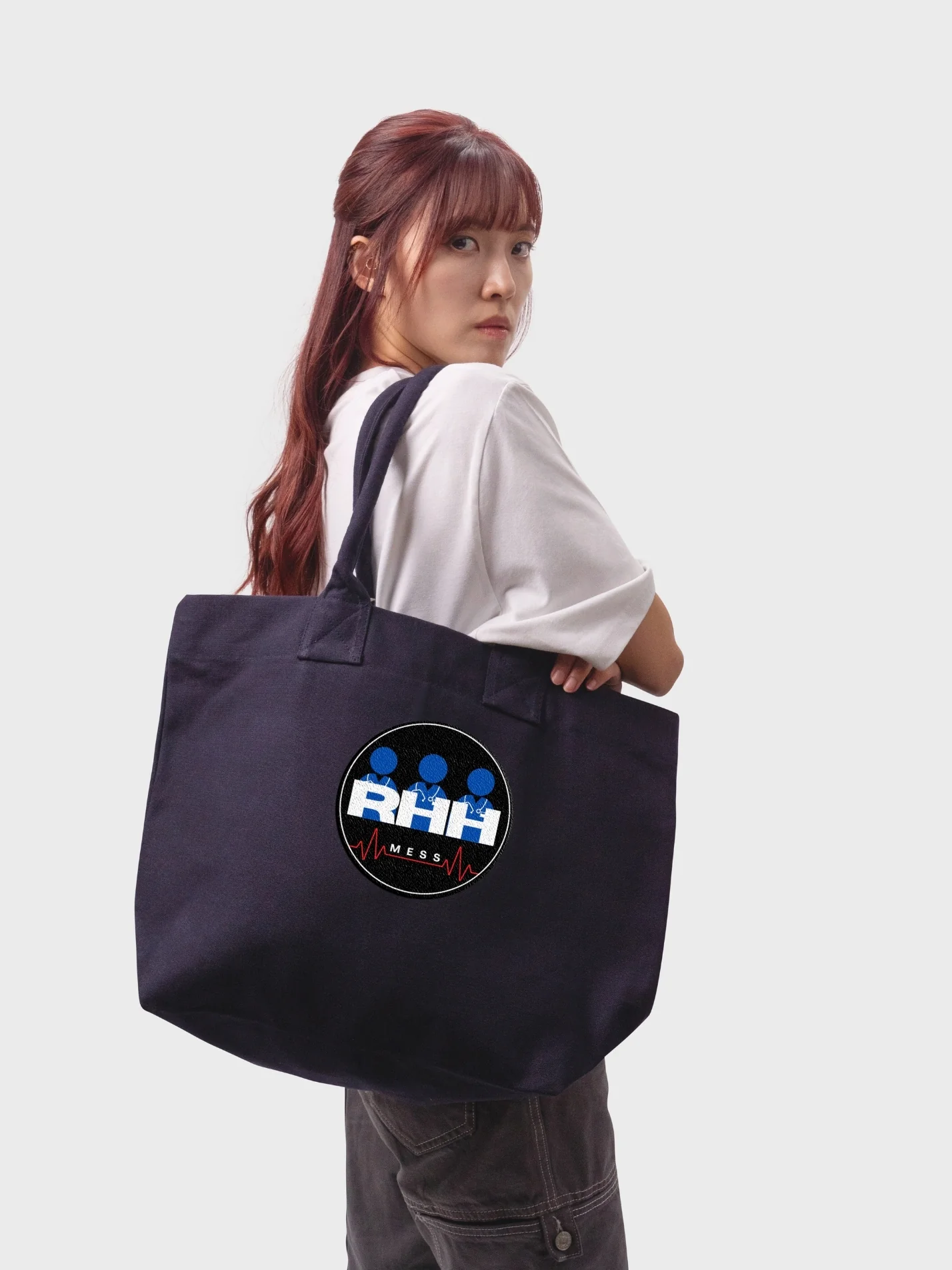 Russell's Hall Doctors' Mess Cotton Canvas Printed Shopper Bag - Image 2