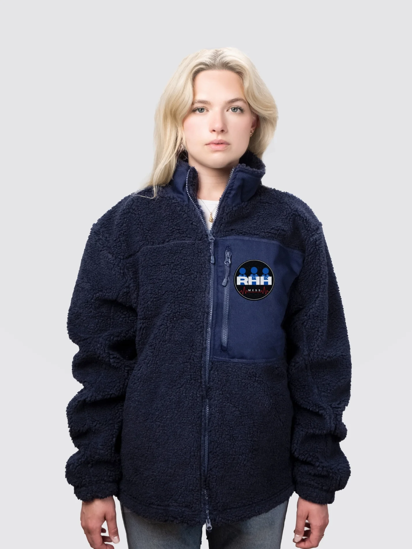 Russell's Hall Doctors' Mess Unisex Fluffy Sherpa Fleece Jacket - Image 4