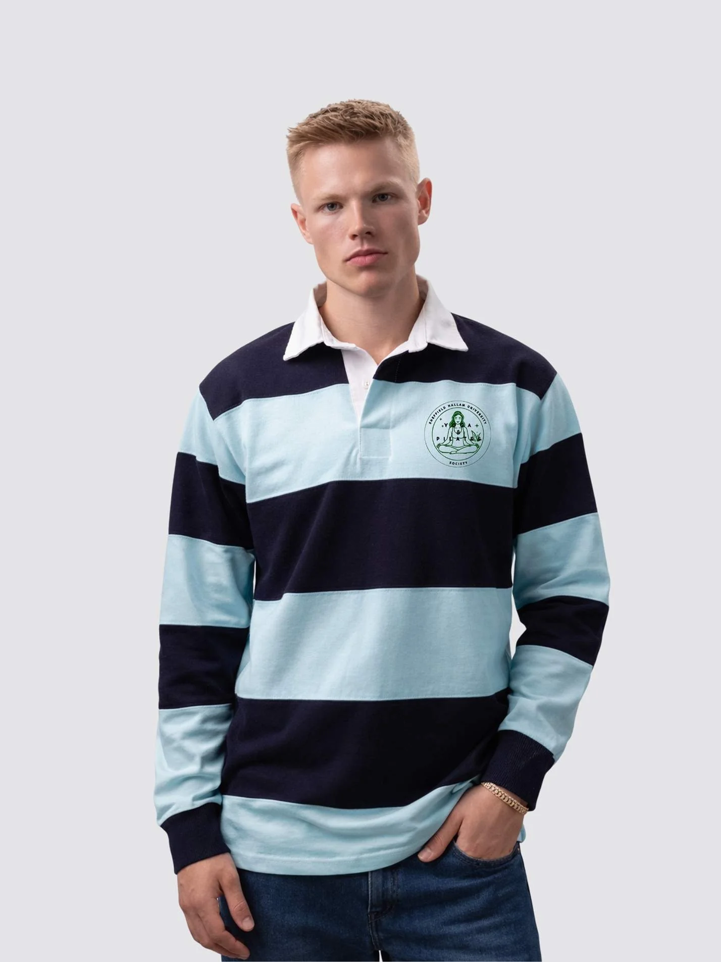 SHU Yoga & Pilates Unisex Striped Rugby Shirt - Image 5