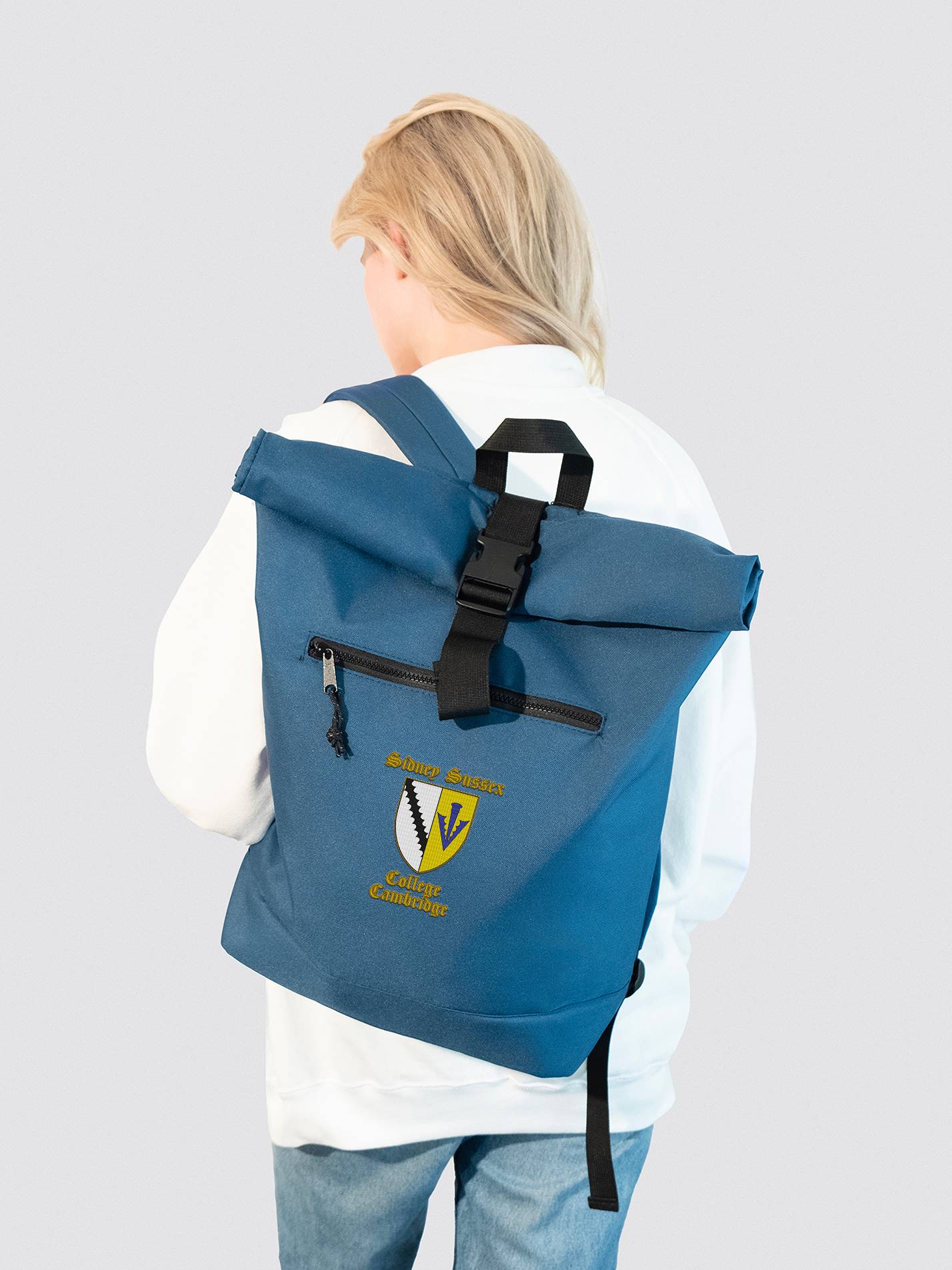 Sidney Sussex College Cambridge MCR Roll Top Backpack - Image 4