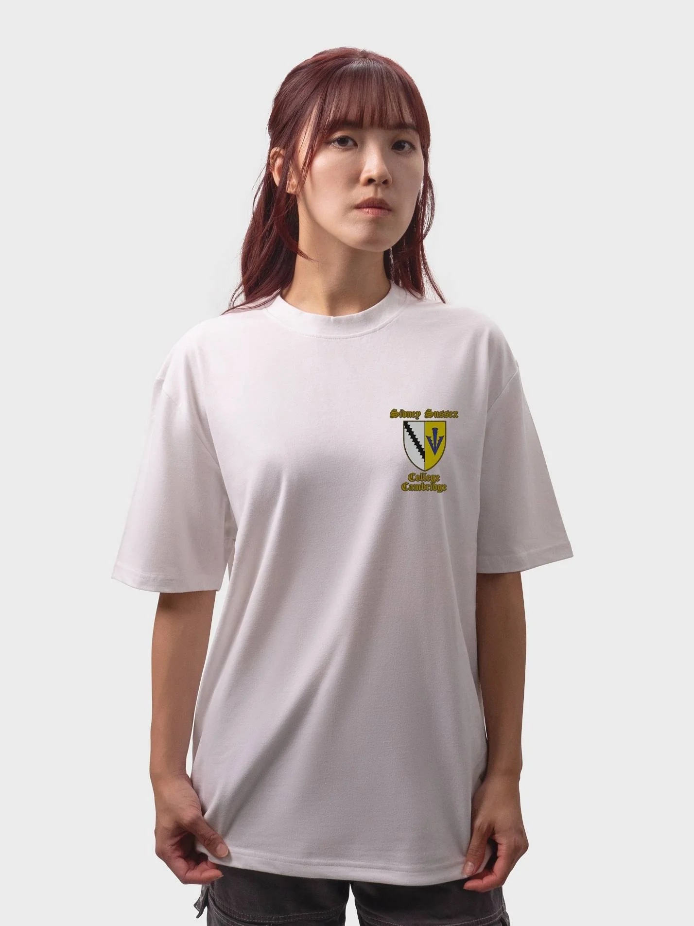 Sidney Sussex College Cambridge MCR Unisex Heavy Oversized T-Shirt - Image 3