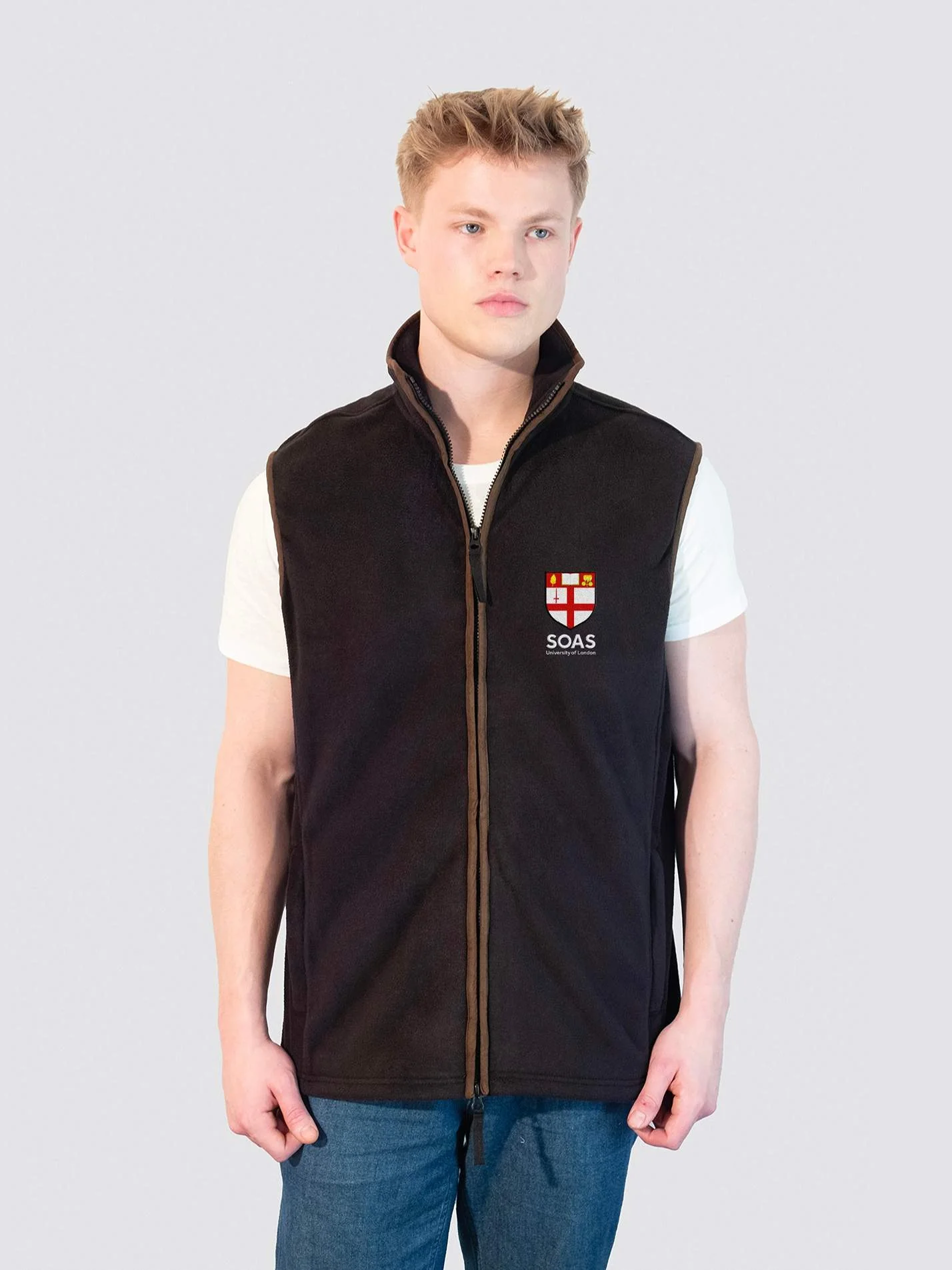 SOAS University of London SHIELD Collection Men's Heritage Gilet Fleece - Image 3