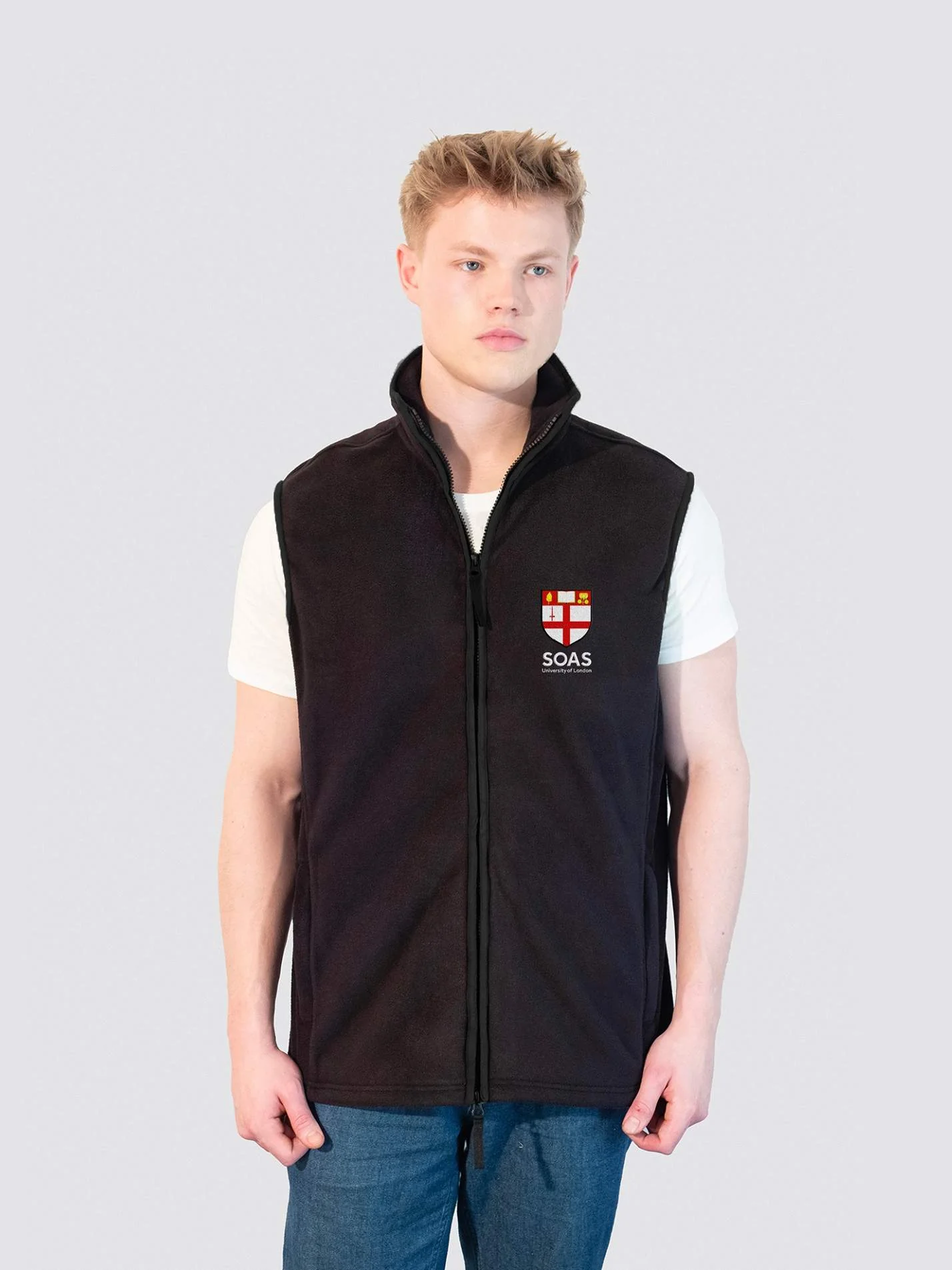 SOAS University of London SHIELD Collection Men's Heritage Gilet Fleece - Image 5