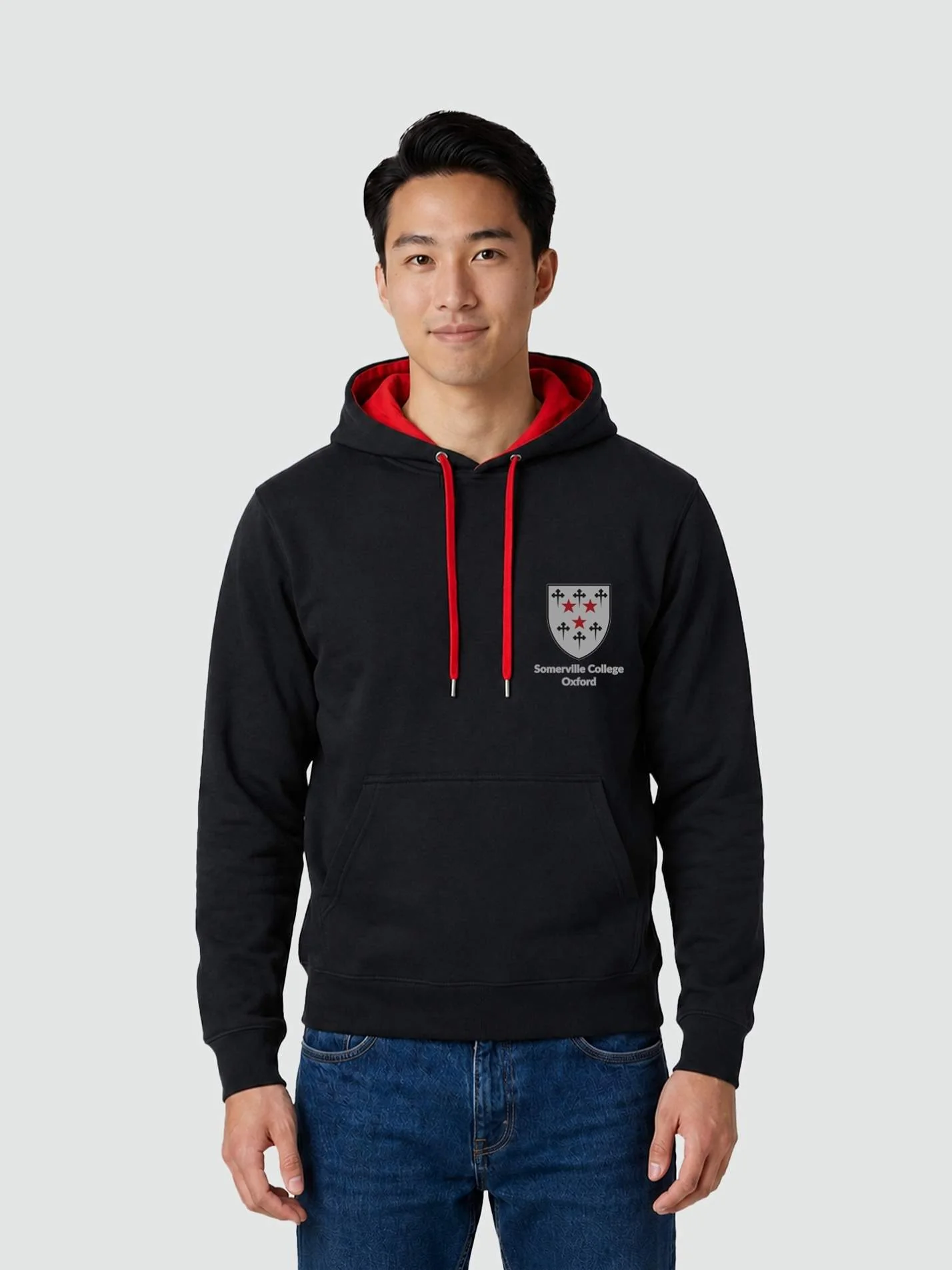 Somerville College Oxford JCR Traditional Crest Contrast Hoodie