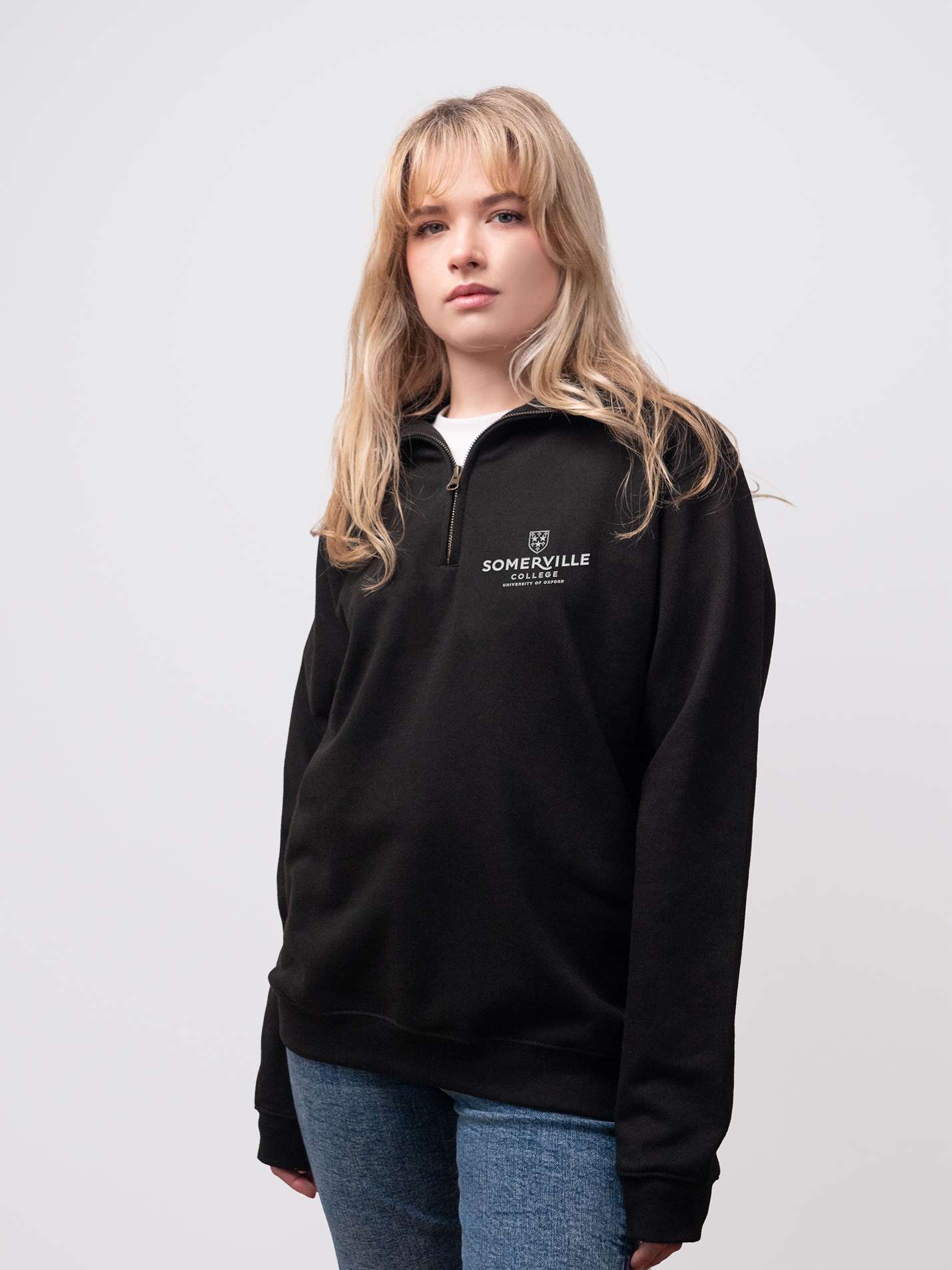 Somerville College Oxford MCR Modern Logo Unisex 1/4 Zip Sweatshirt