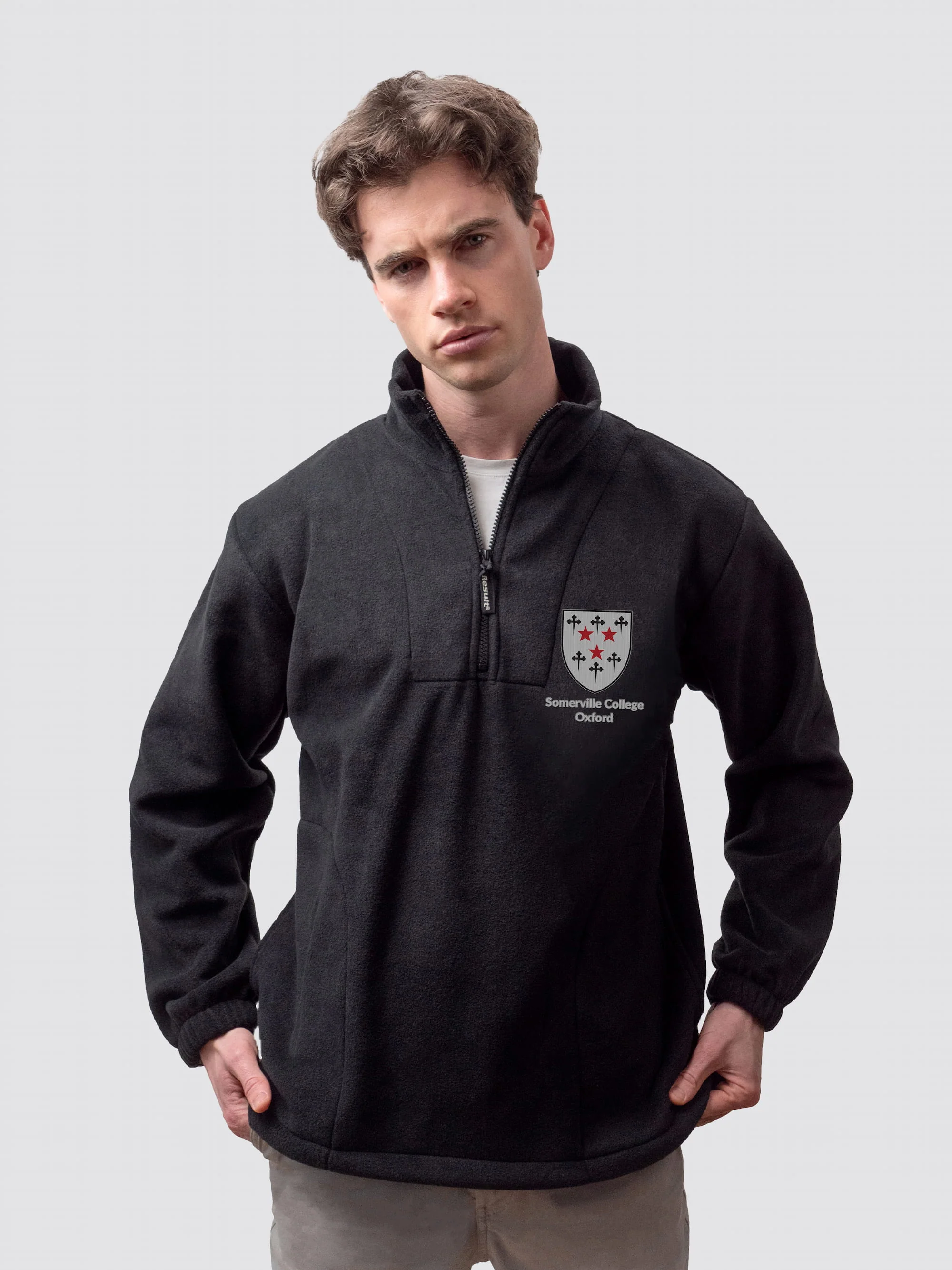 Somerville College Oxford MCR Traditional Crest Unisex 1/4 Zip Fleece