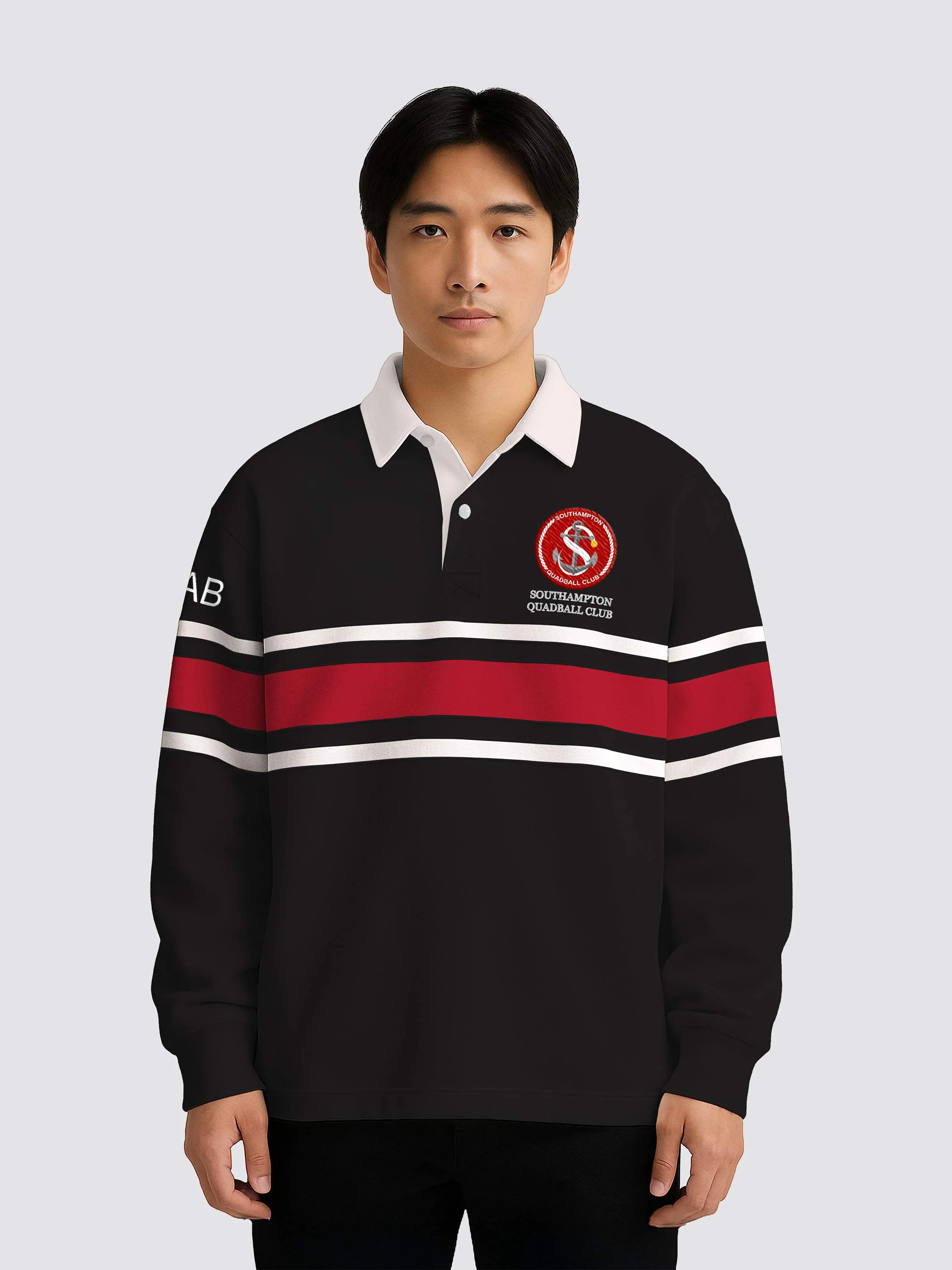 Southampton Quadball Club Retro Striped Rugby Shirt