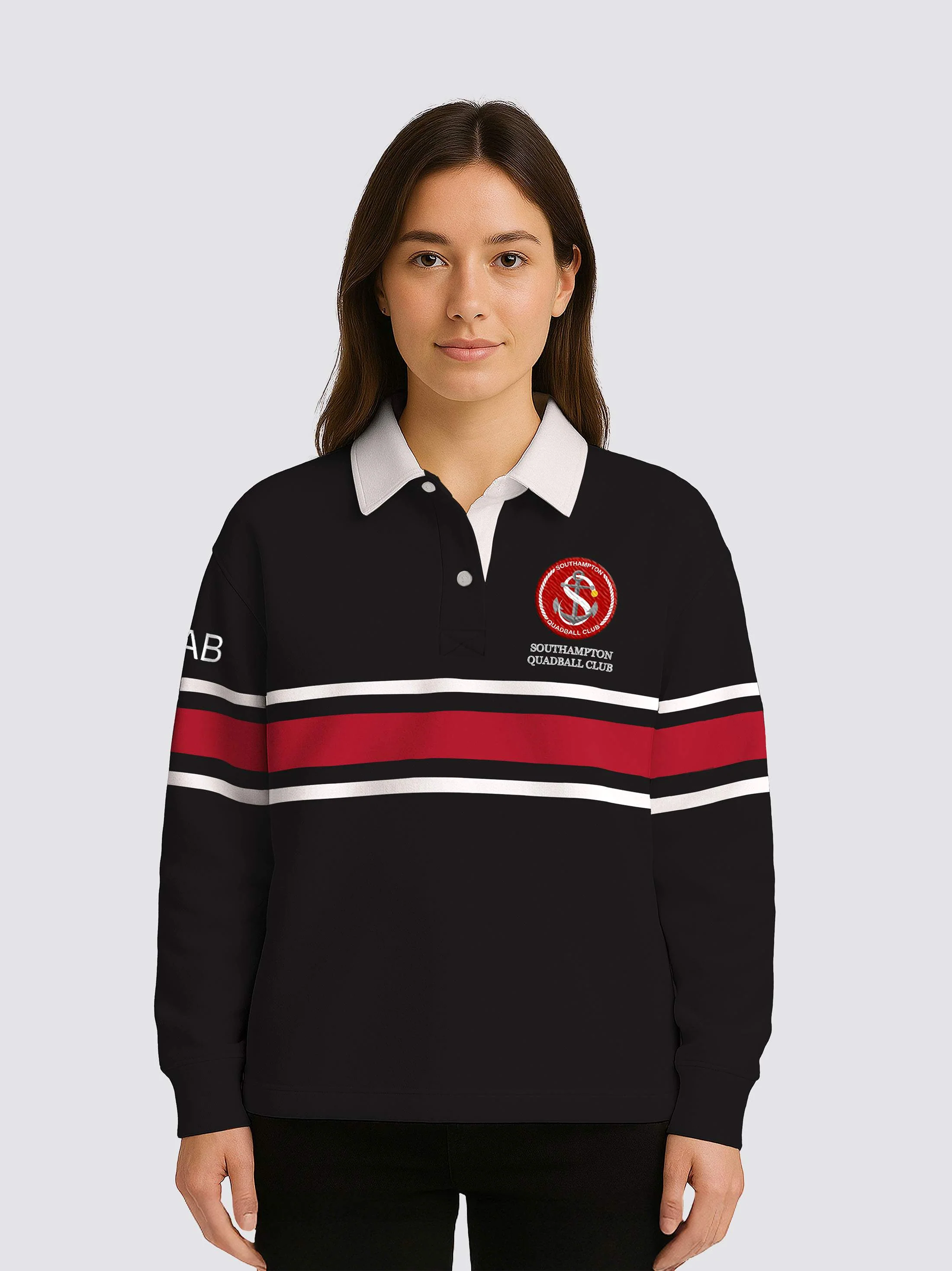 Southampton Quadball Club Retro Striped Rugby Shirt - Image 3