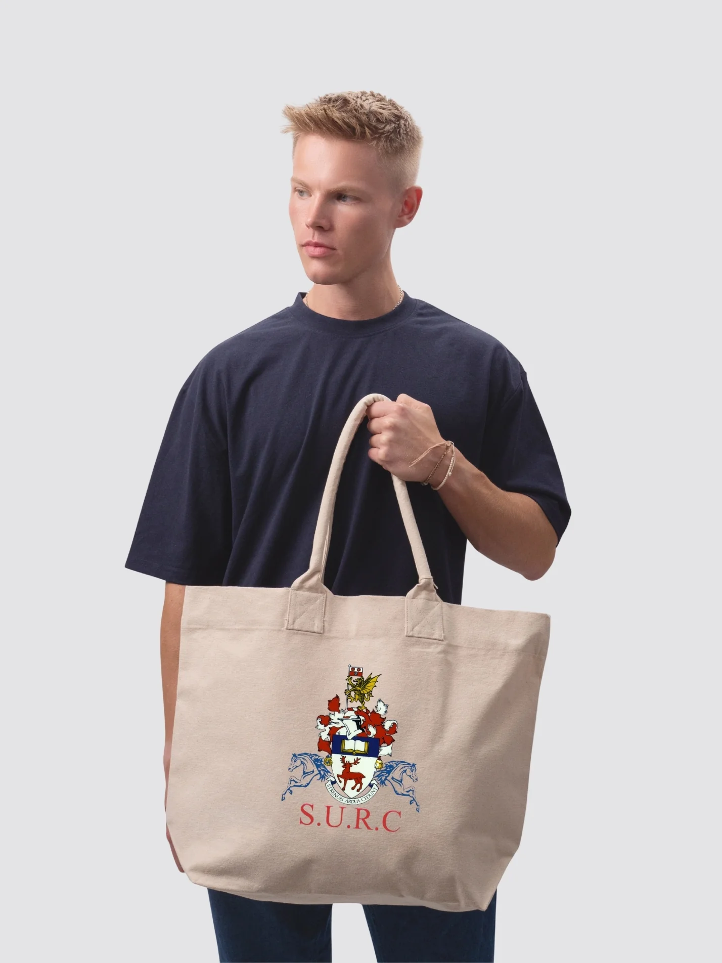 Southampton Riding Club Cotton Canvas Printed Shopper Bag