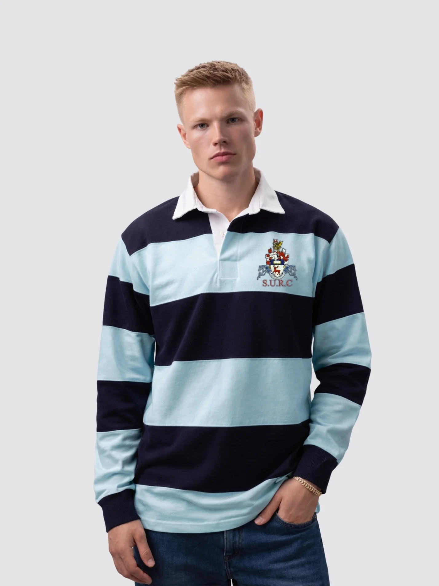 Southampton Riding Club Unisex Striped Rugby Shirt - Image 7