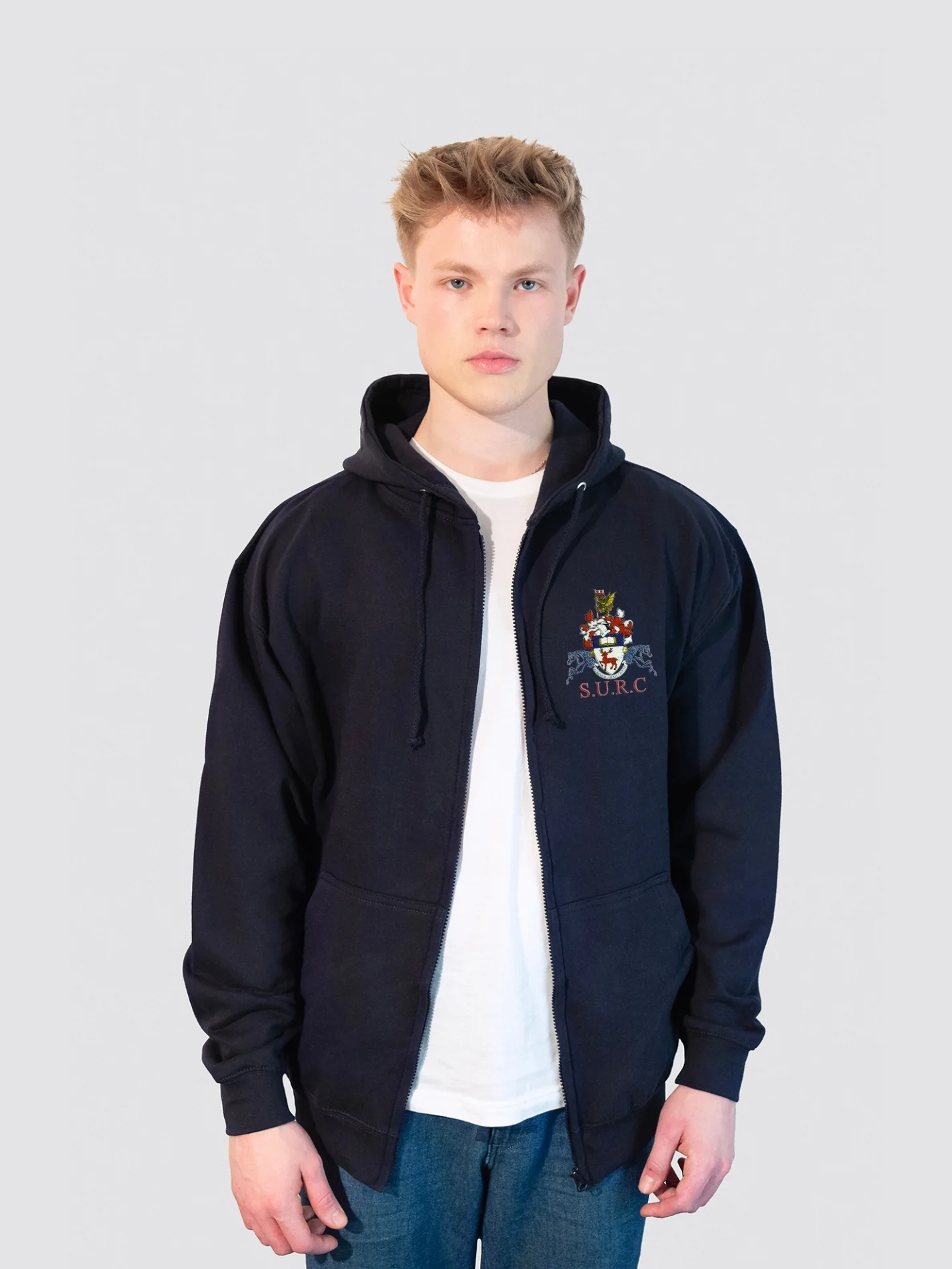Southampton Riding Club Zip-Up Unisex Hoodie - Image 6