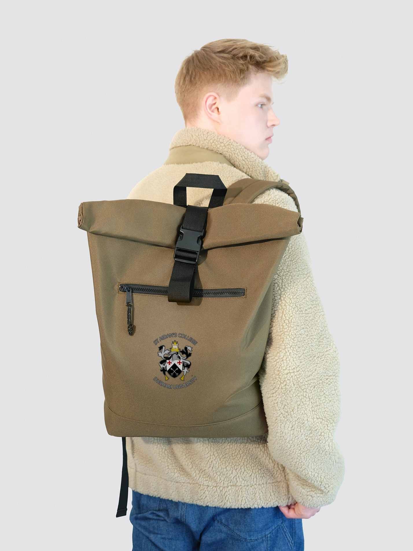 St Aidan's College Durham Roll Top Backpack - Image 7