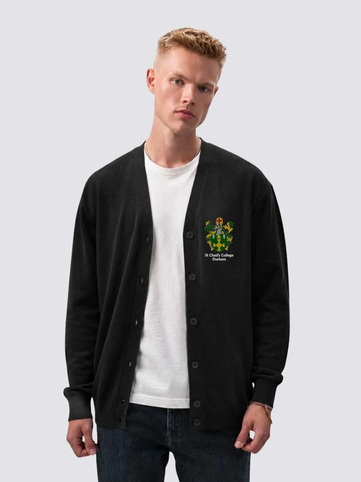 St Chad's College Durham MCR Men's V-Neck Knitted Cardigan