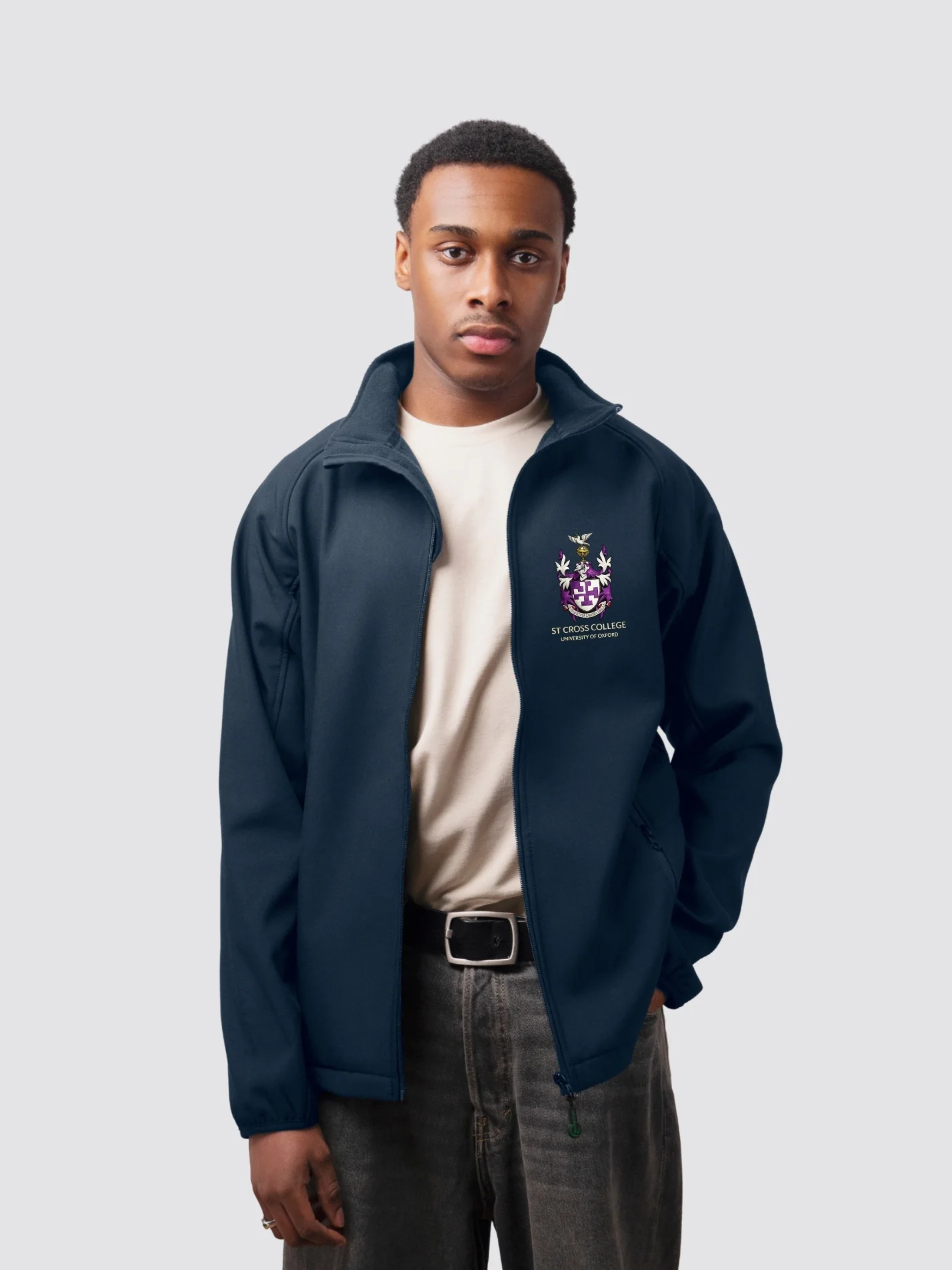 St Cross Coat of Arms Collection Sustainable Men's Soft Shell Jacket - Image 5