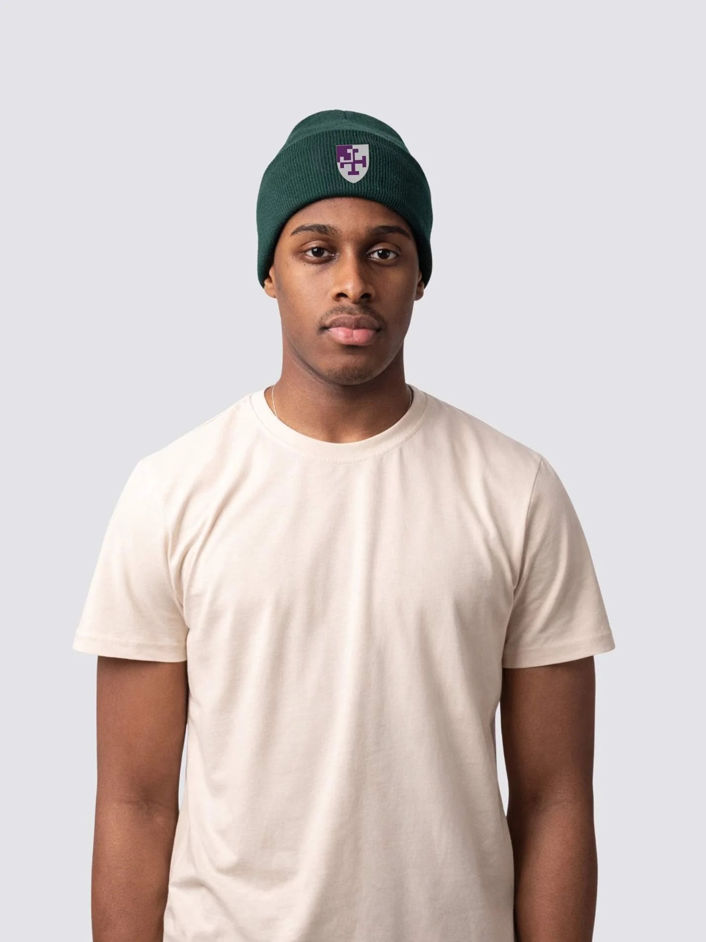 St Cross College Oxford Sustainable Cuffed Beanie - Image 4