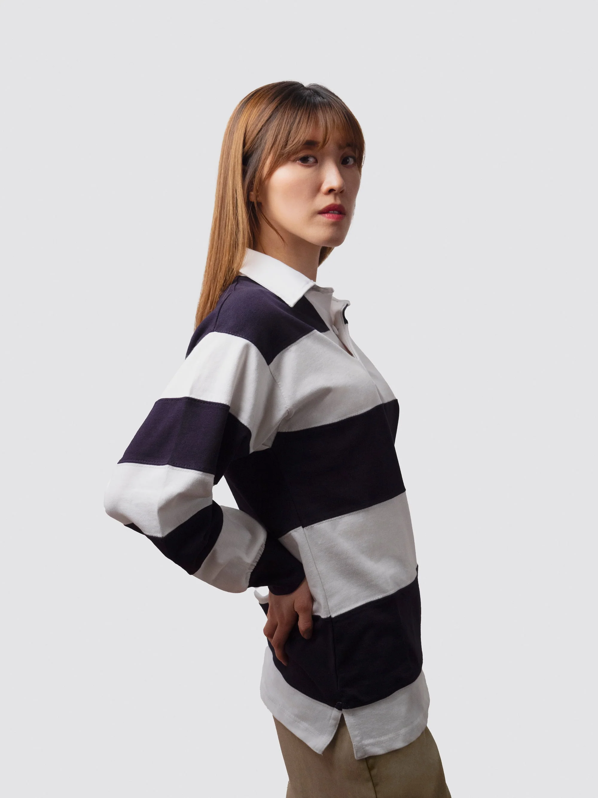 St Cross College Oxford Unisex Striped Rugby Shirt - Image 6