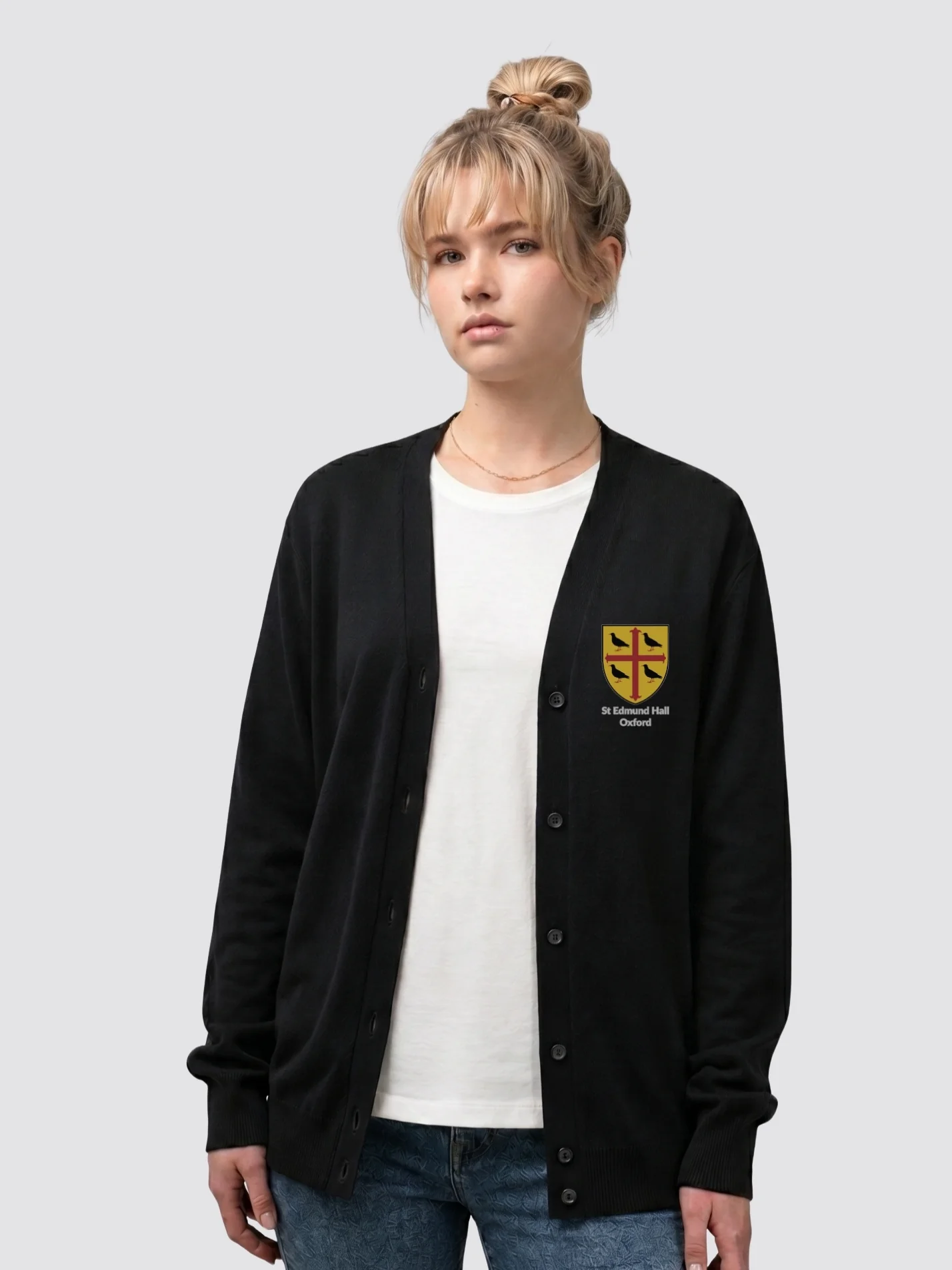 St Edmund Hall Oxford JCR Ladies V-Neck Knitted Cardigan