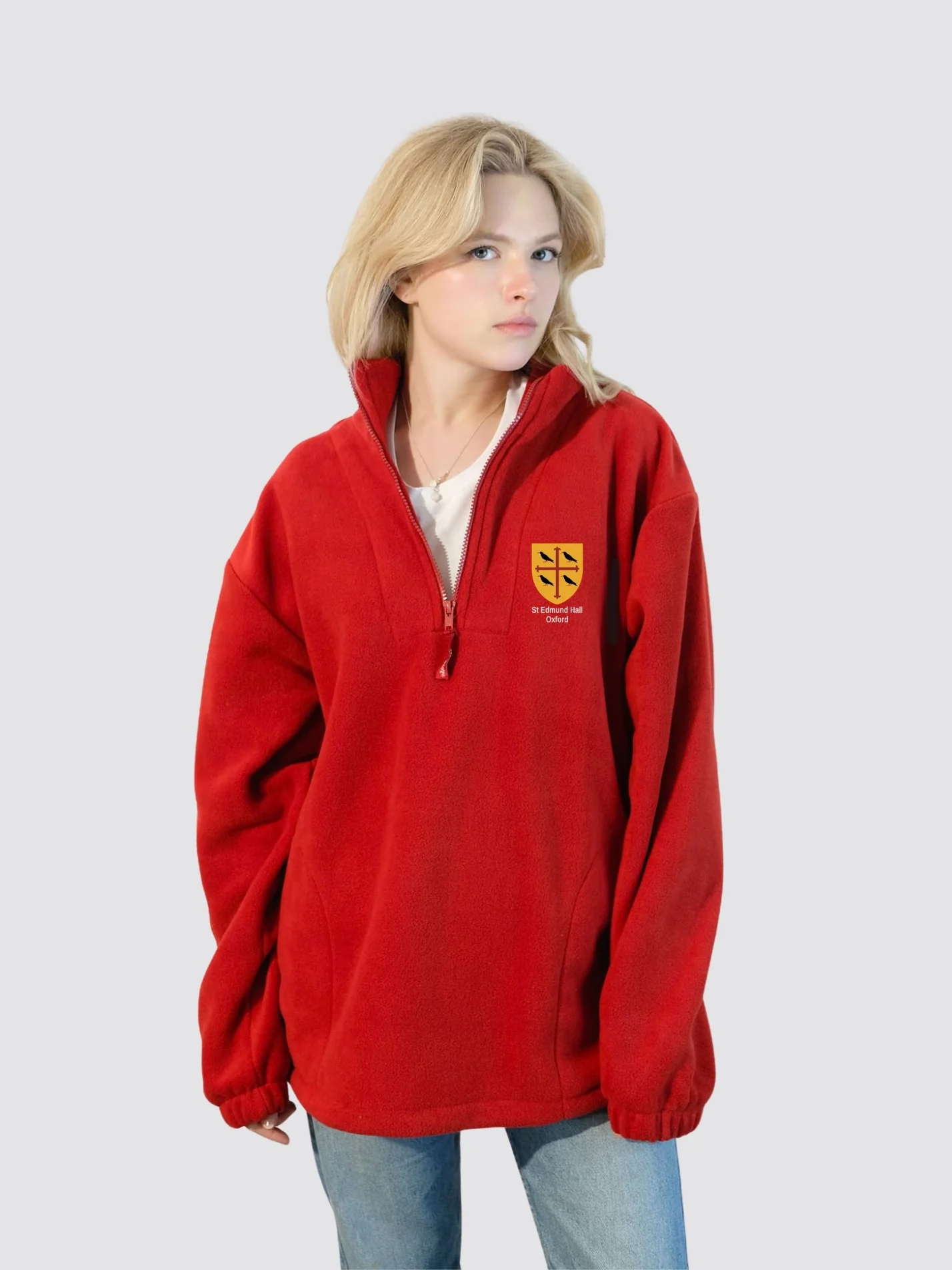 St Edmund Hall Oxford MCR Unisex 1/4 Zip Fleece - Image 5