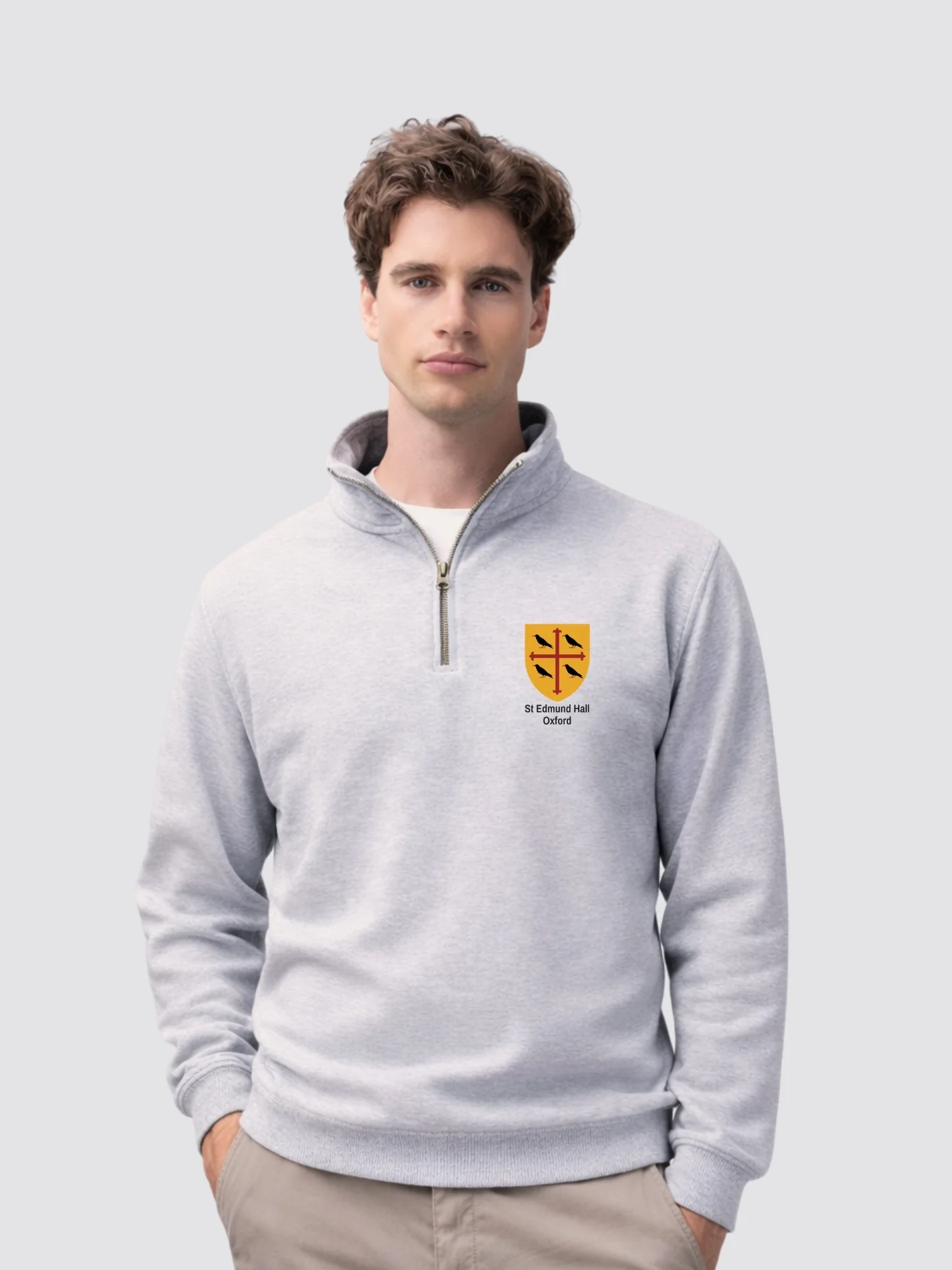 St Edmund Hall Oxford JCR Unisex 1/4 Zip Sweatshirt - Image 5