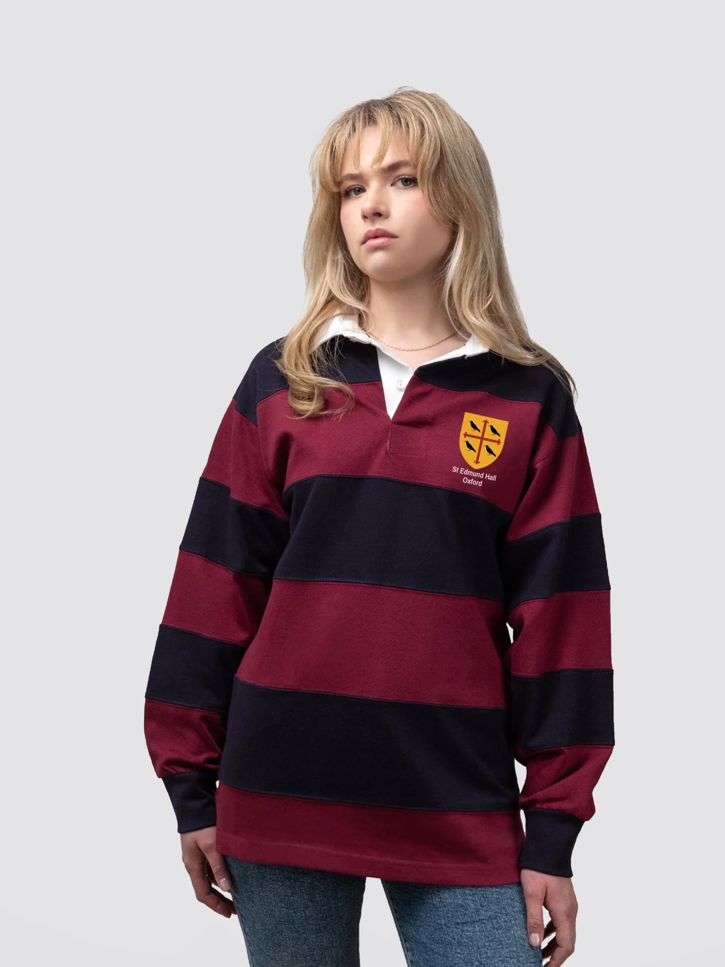 St Edmund Hall Oxford MCR Unisex Striped Rugby Shirt