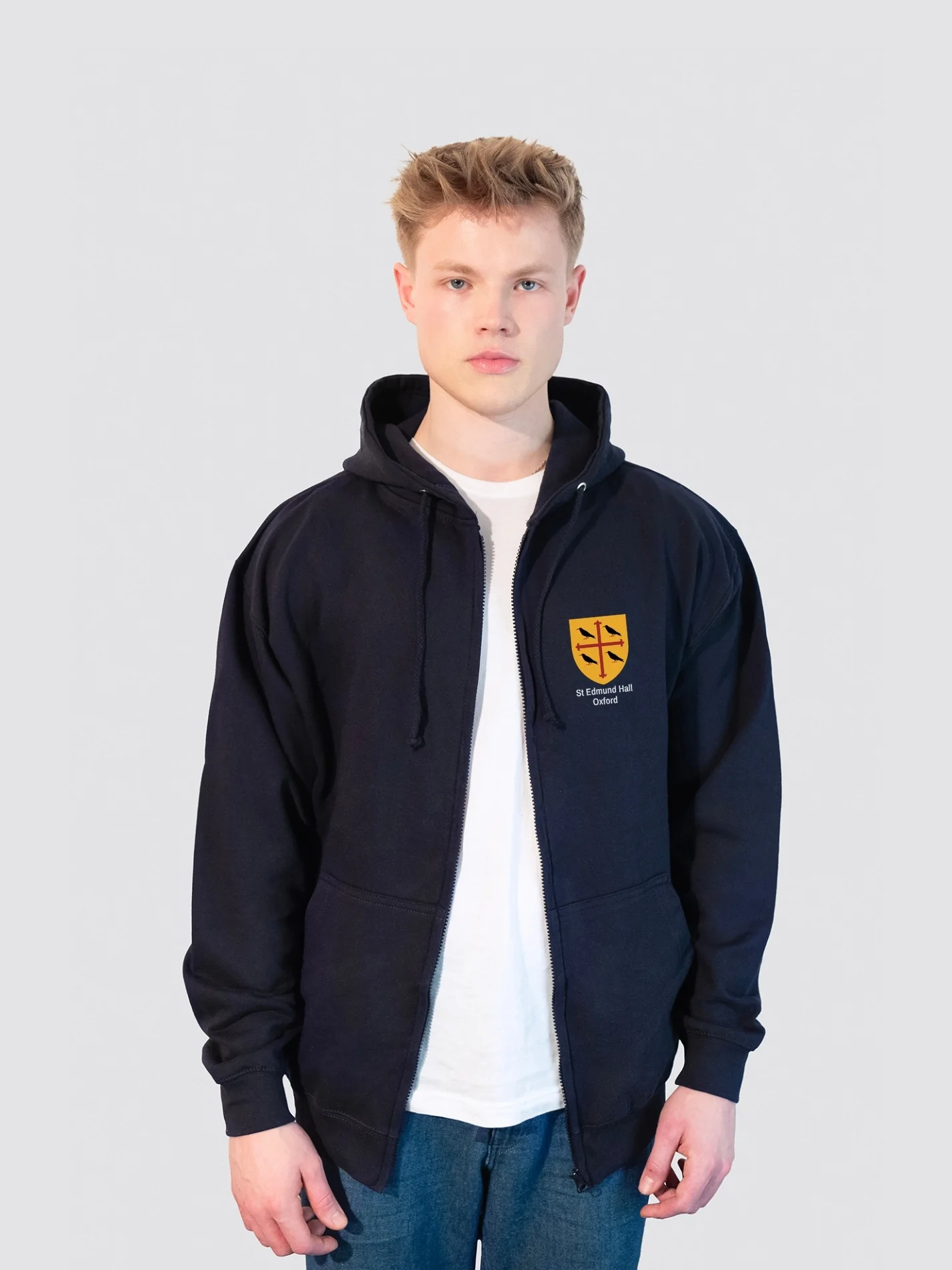St Edmund Hall Oxford MCR Zip-Up Unisex Hoodie - Image 4