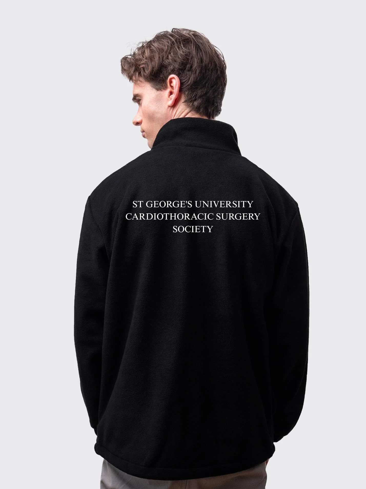 St George's University Cardiothoracic Surgery Society Unisex 1/4 Zip Fleece - Image 2