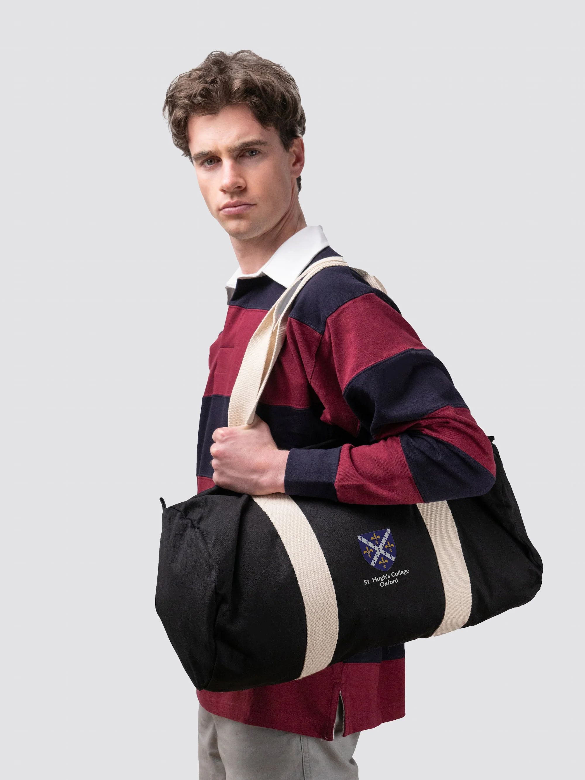 St Hugh's College Oxford Organic Cotton Canvas Barrel Bag