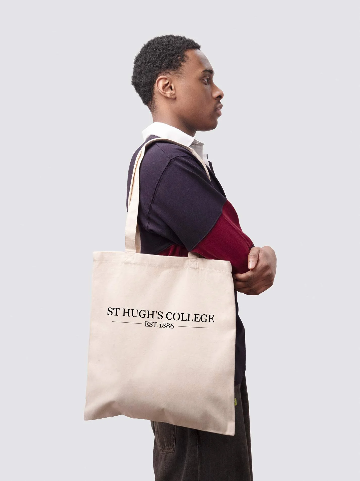 St Hugh's College Oxford Organic Cotton Printed Tote Bag