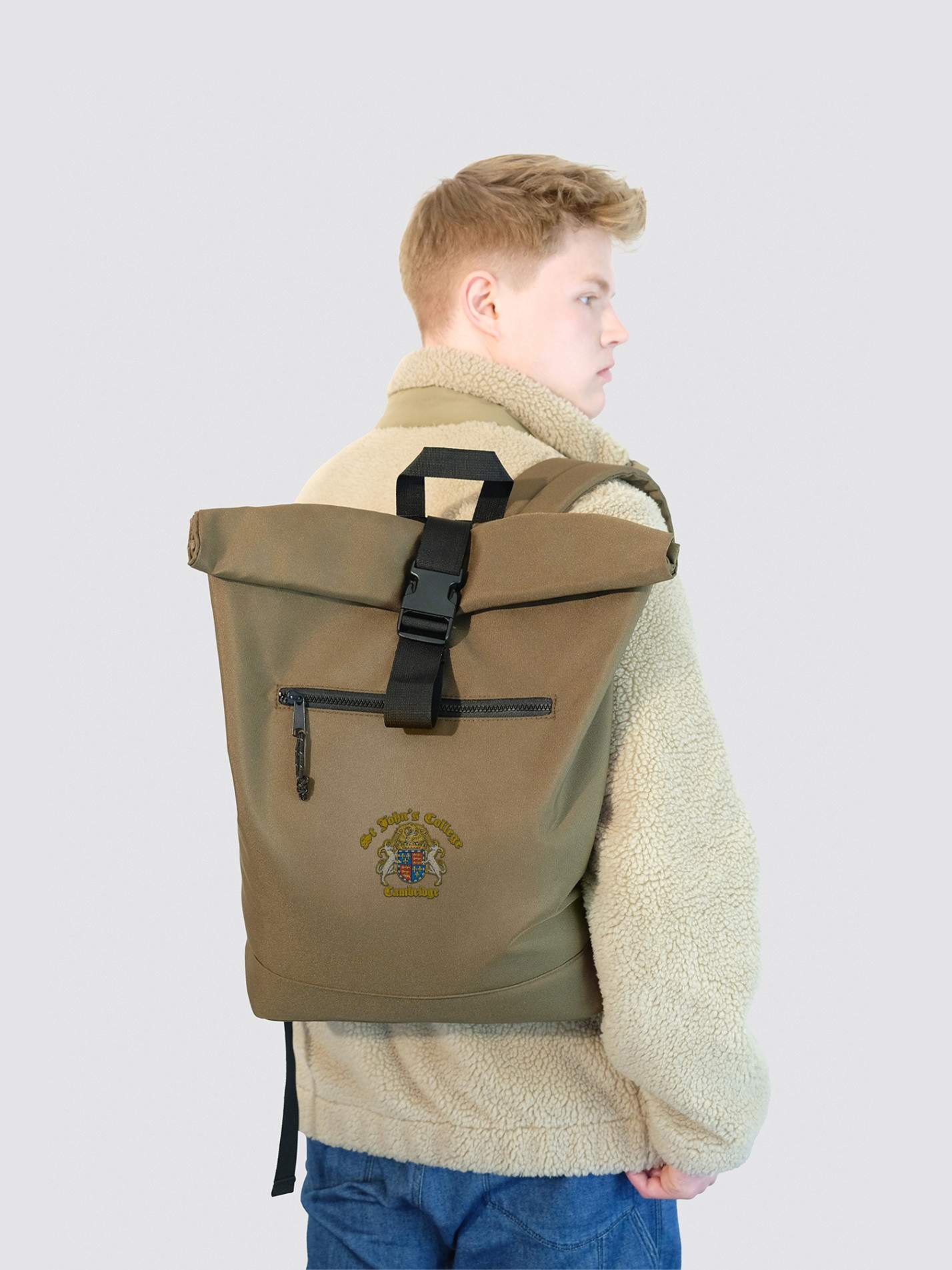 St John's College Cambridge Roll Top Backpack - Image 6