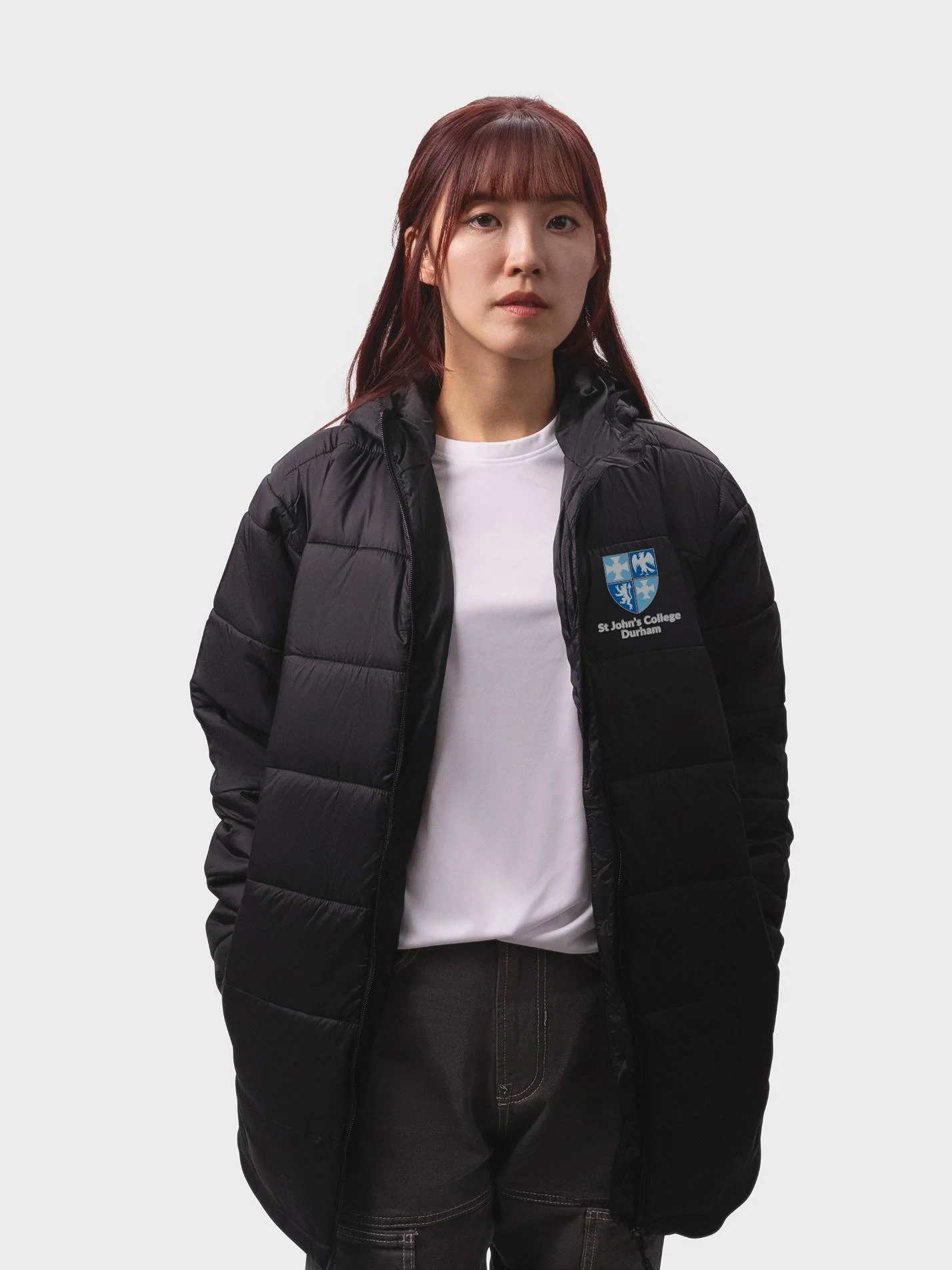St John's College Durham Sustainable Unisex Hooded Puffer Jacket