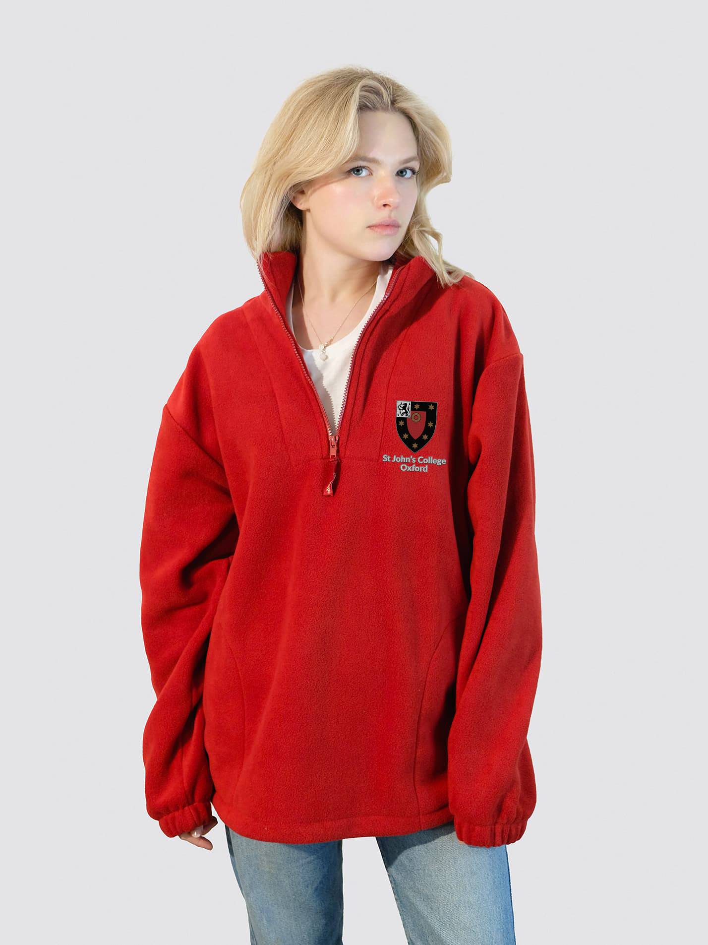 St John's College Oxford MCR Unisex 1/4 Zip Fleece - Image 5