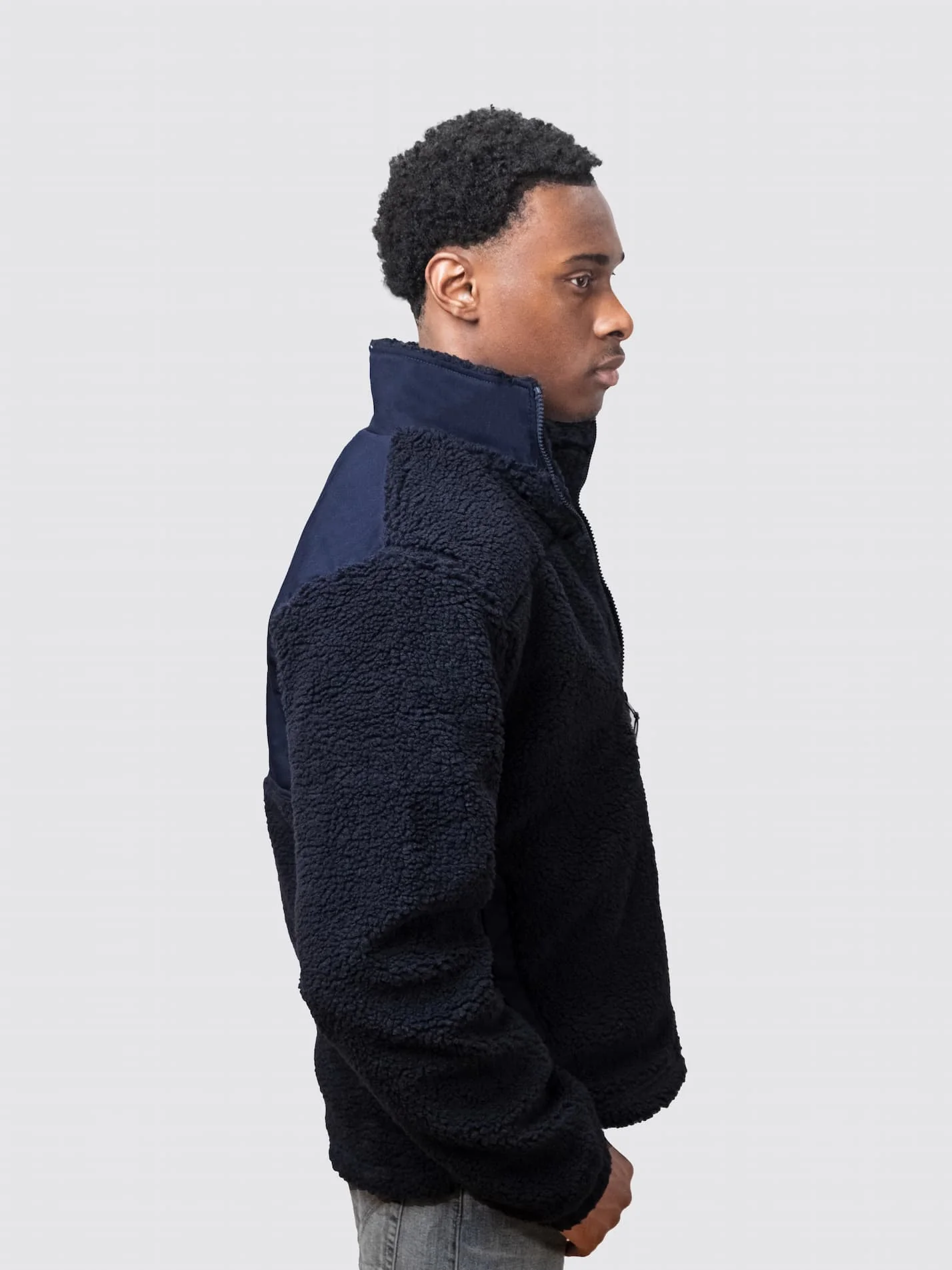 St John's College Oxford MCR Unisex Fluffy Sherpa Fleece Jacket - Image 4