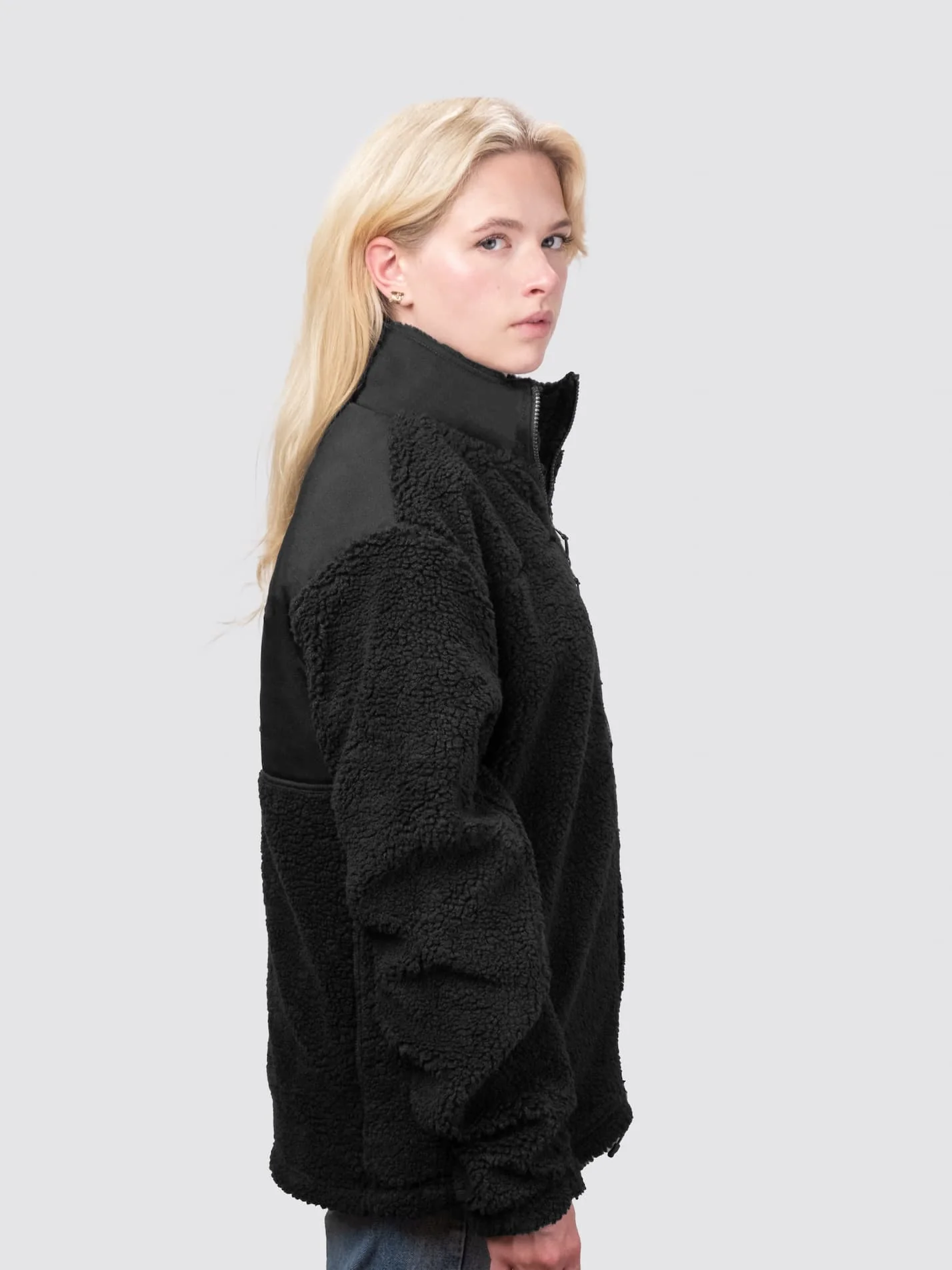 St John's College Oxford MCR Unisex Fluffy Sherpa Fleece Jacket - Image 5