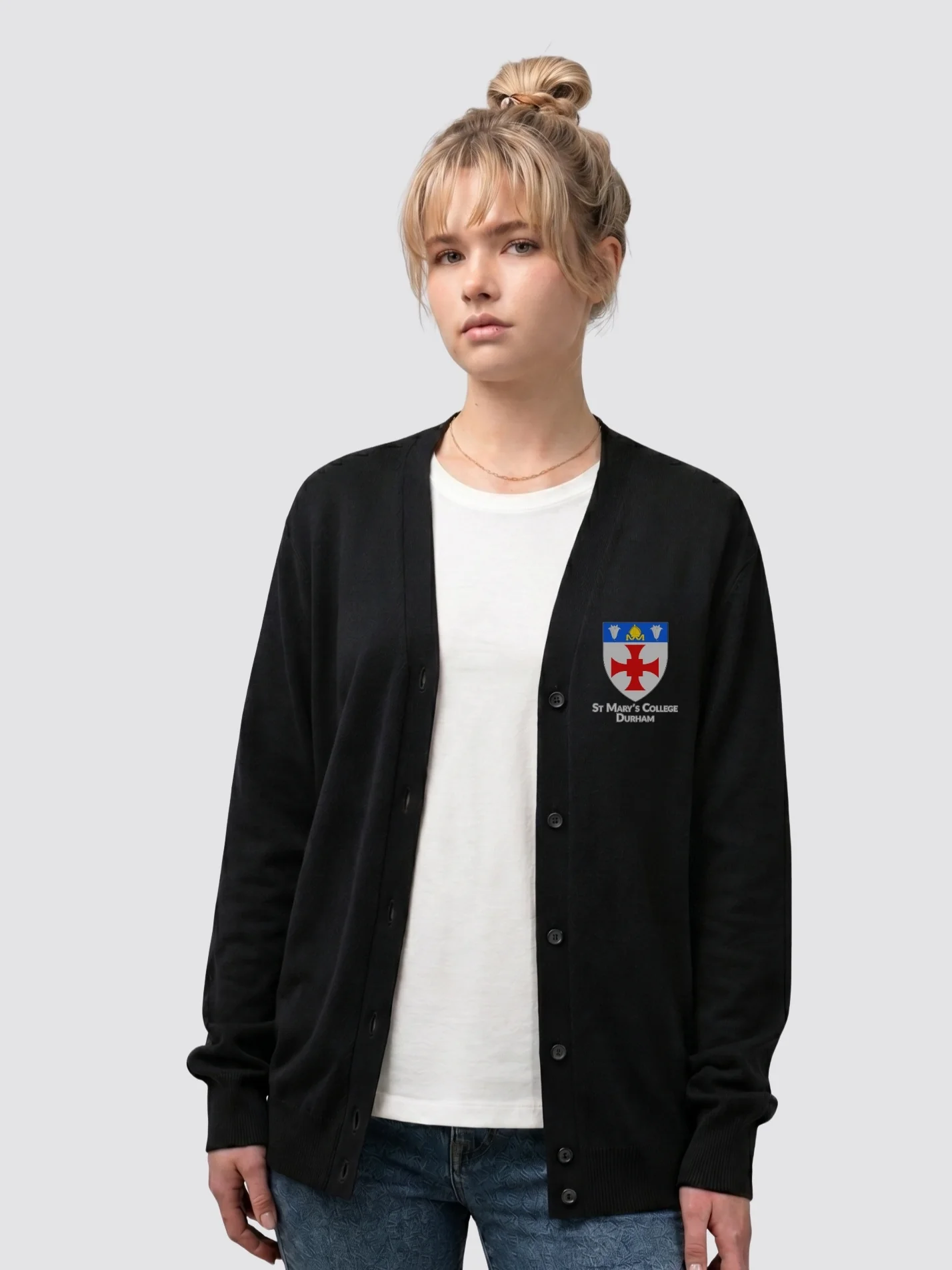 St Mary's College Durham JCR Ladies V-Neck Knitted Cardigan