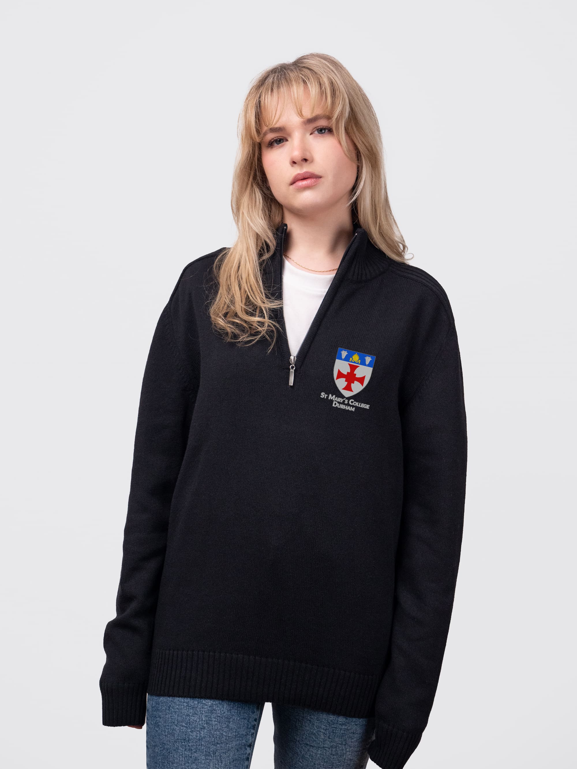 St Mary's College Durham JCR Sustainable Unisex Zip-Neck Jumper