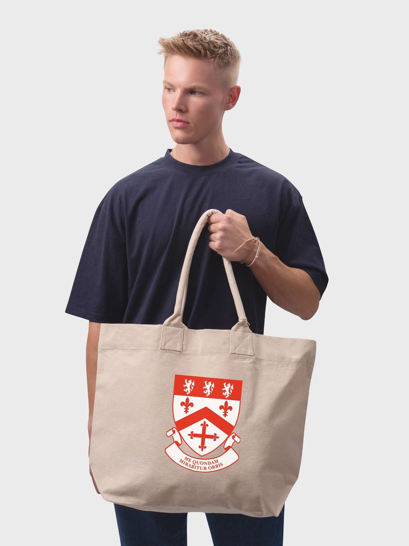 Stephenson College Durham Cotton Canvas Printed Shopper Bag