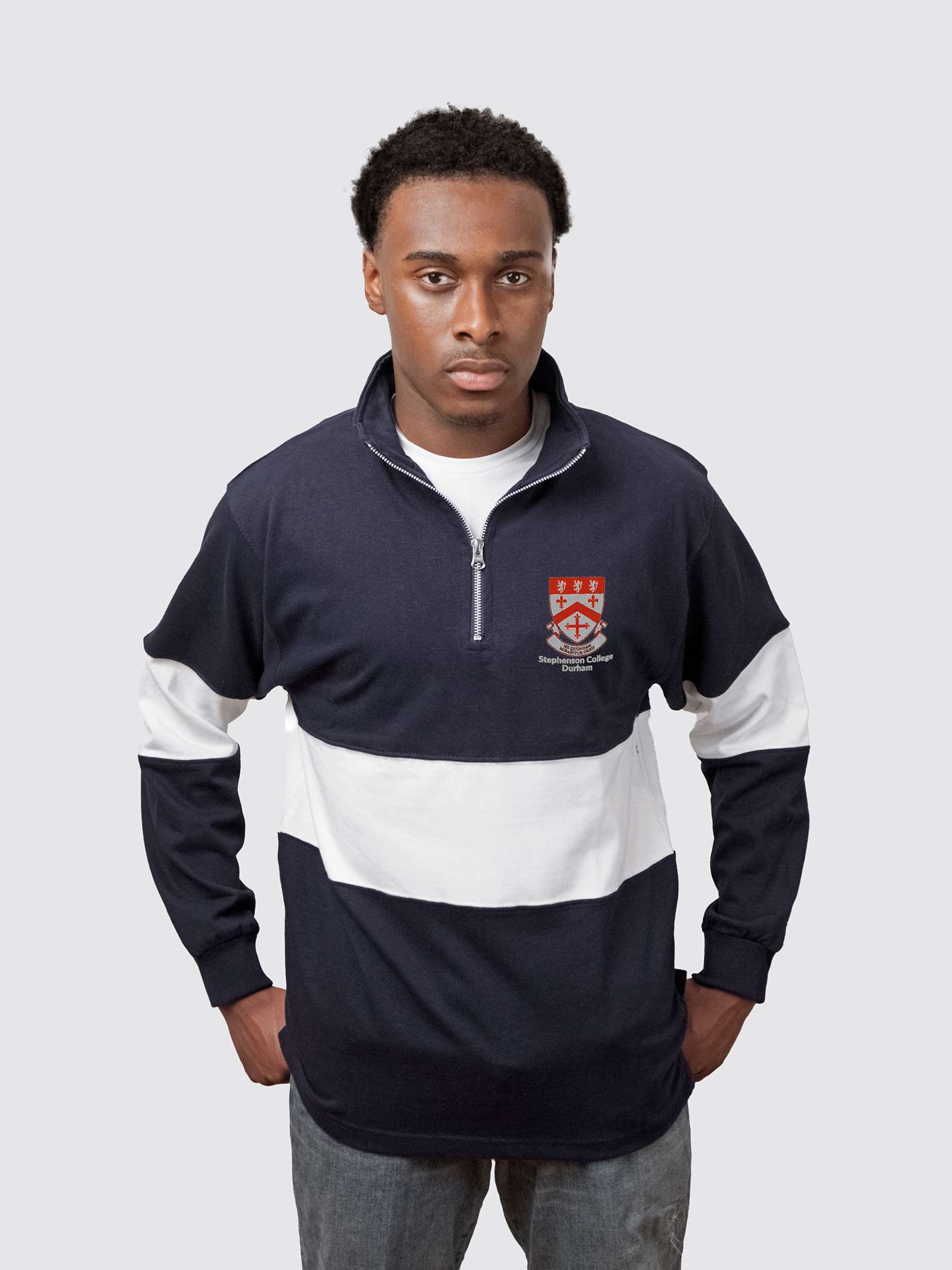 Stephenson College Durham Unisex Panelled 1/4 Zip Sweatshirt