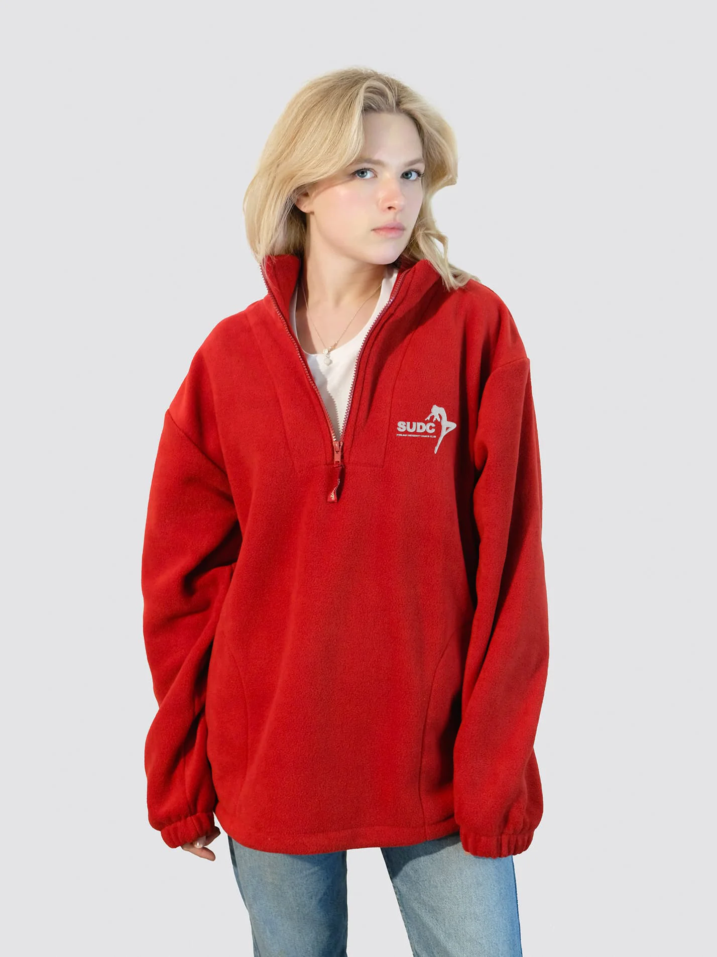 Stirling University Dance Club Unisex 1/4 Zip Fleece - Image 3