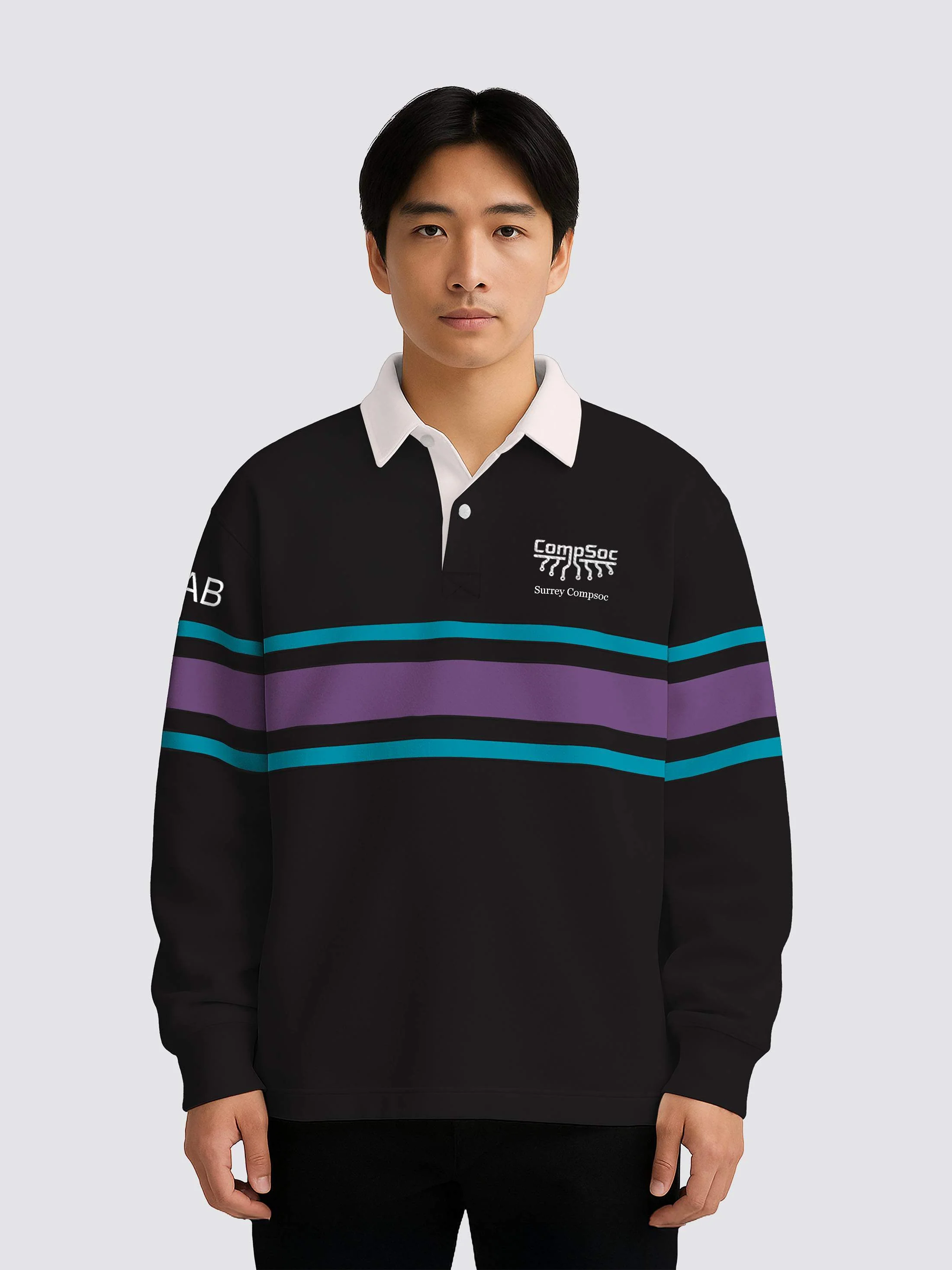Surrey CompSoc Retro Striped Rugby Shirt