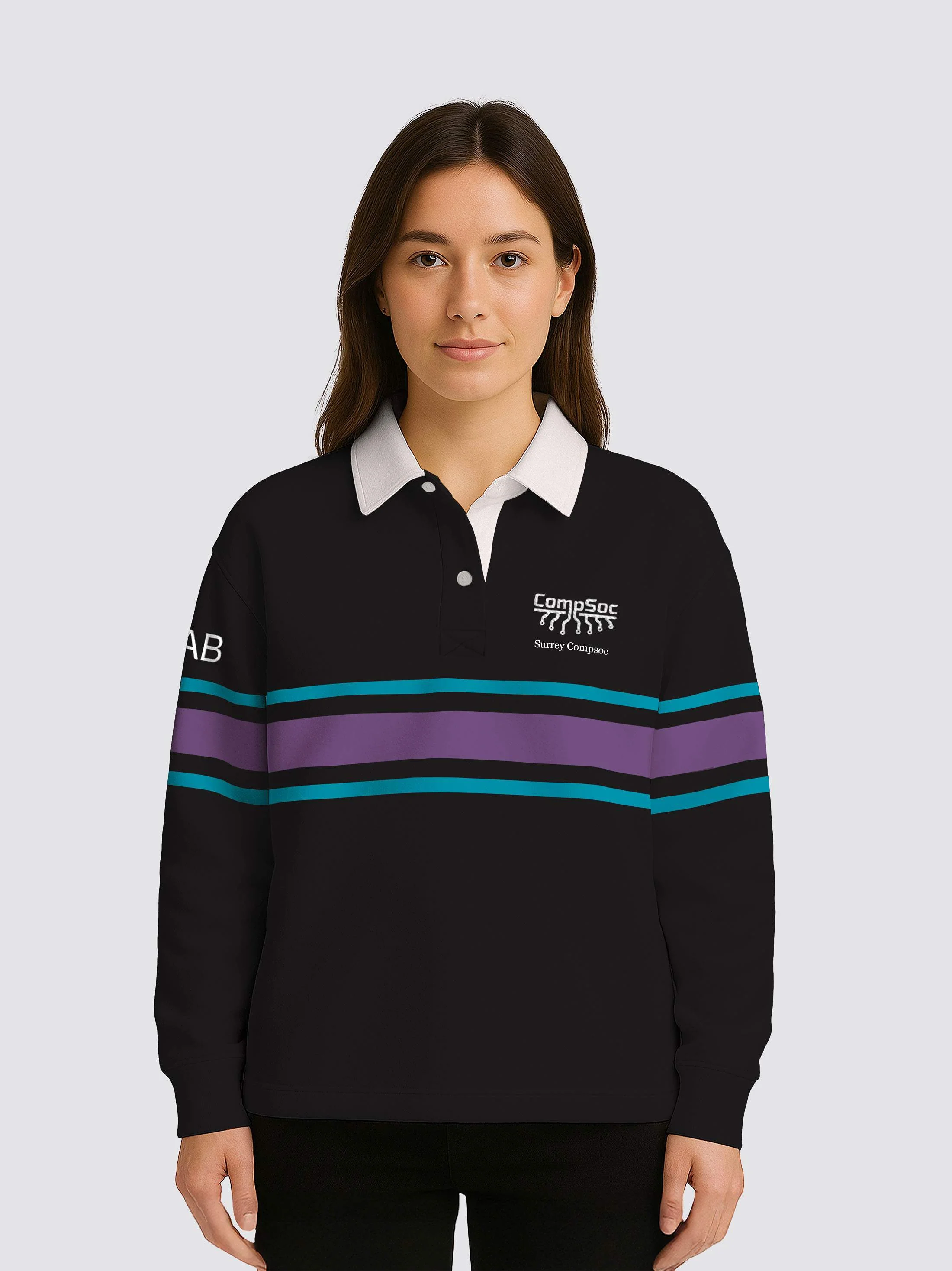 Surrey CompSoc Retro Striped Rugby Shirt - Image 4