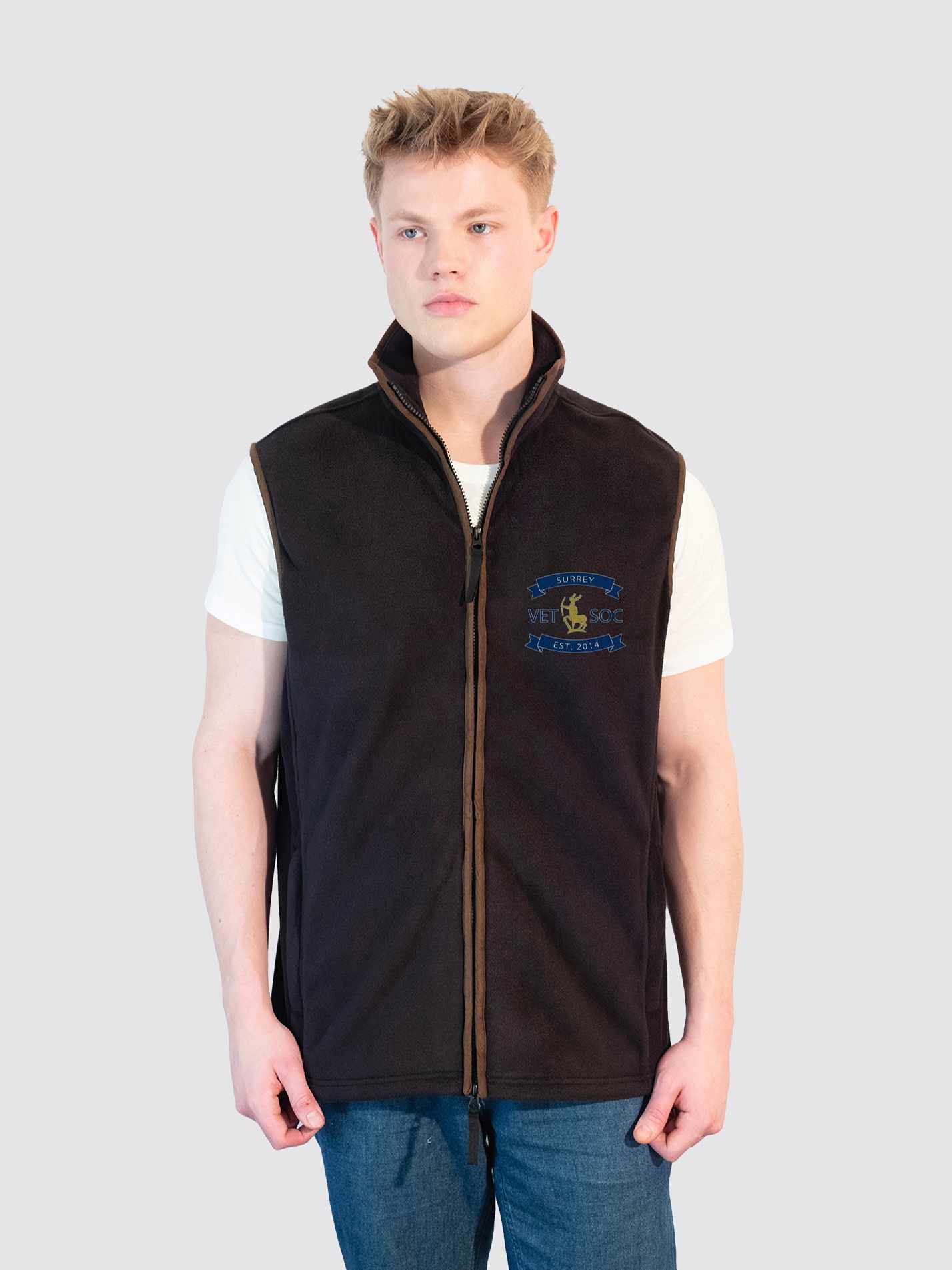 Surrey Vet Society Men's Heritage Gilet Fleece - Image 3