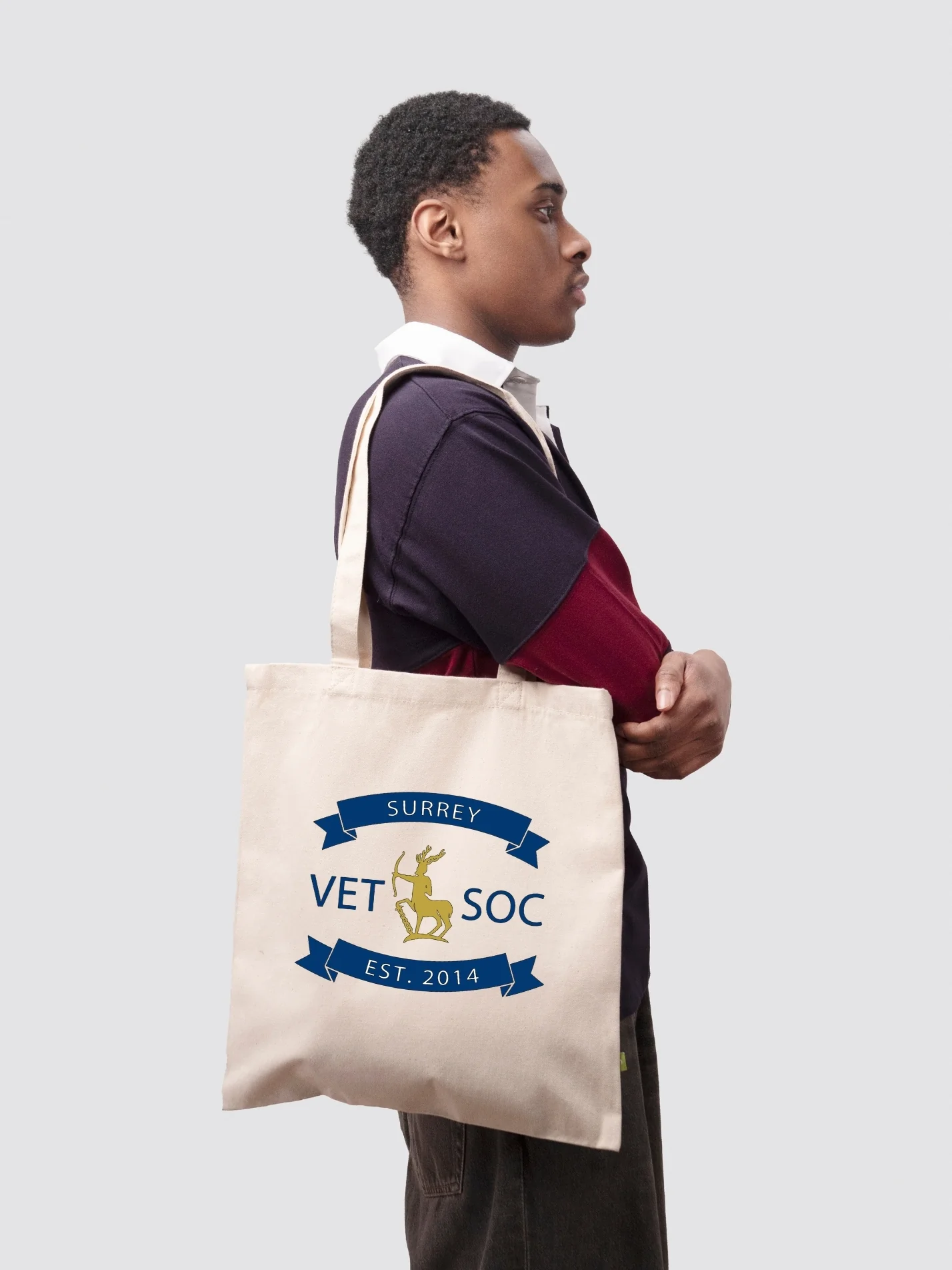 Surrey Vet Society Organic Cotton Printed Tote Bag