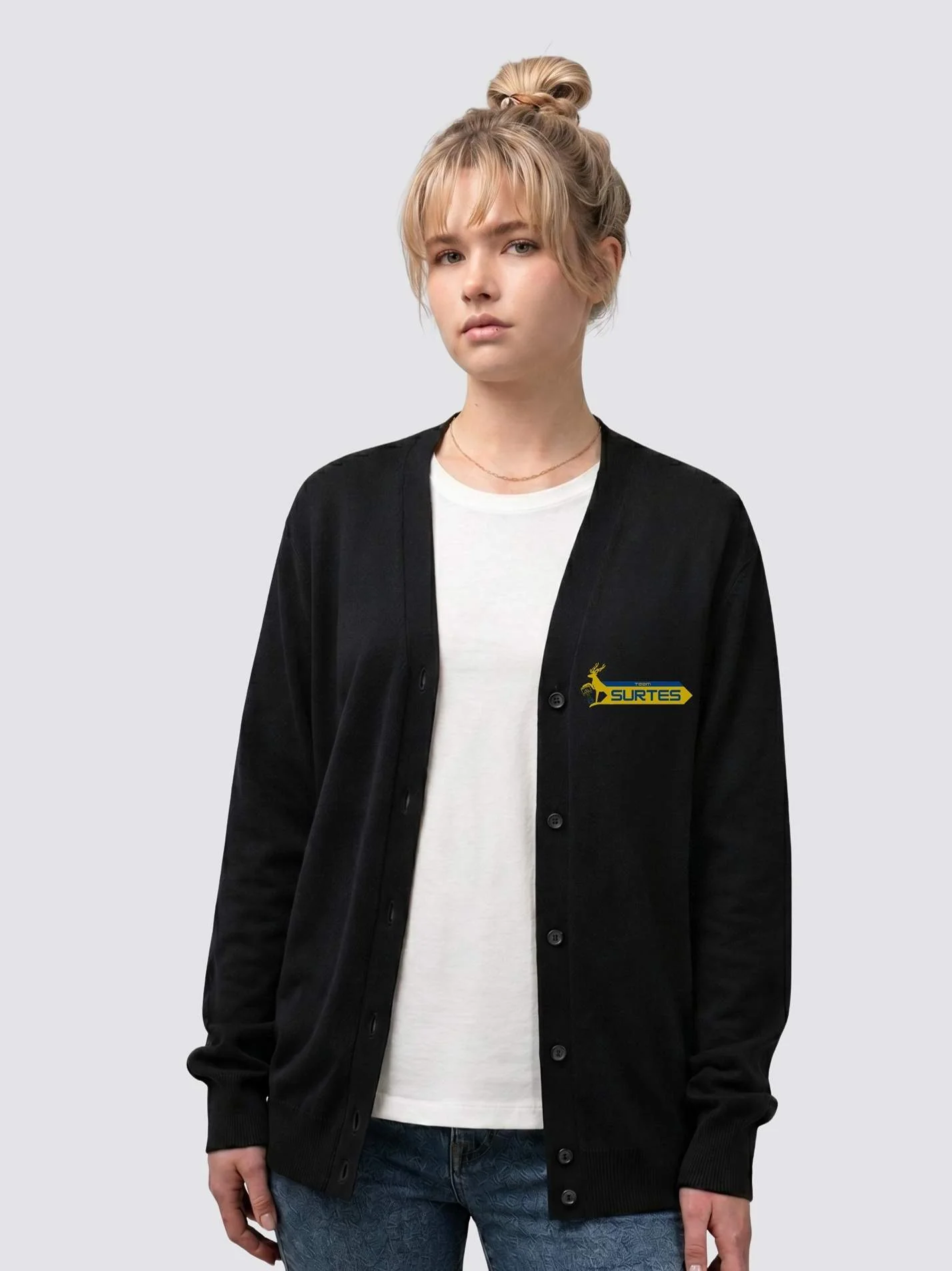 Team SURTES Ladies V-Neck Knitted Cardigan